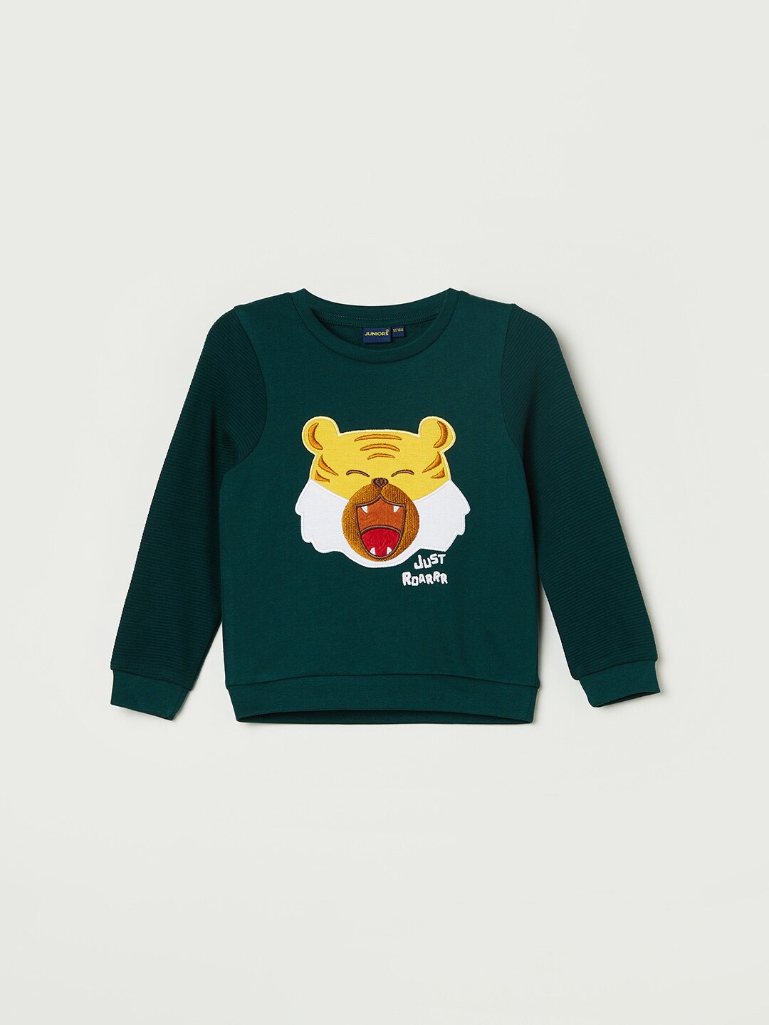 

Juniors by Lifestyle Boys Graphic Printed Pure Cotton Pullover, Green