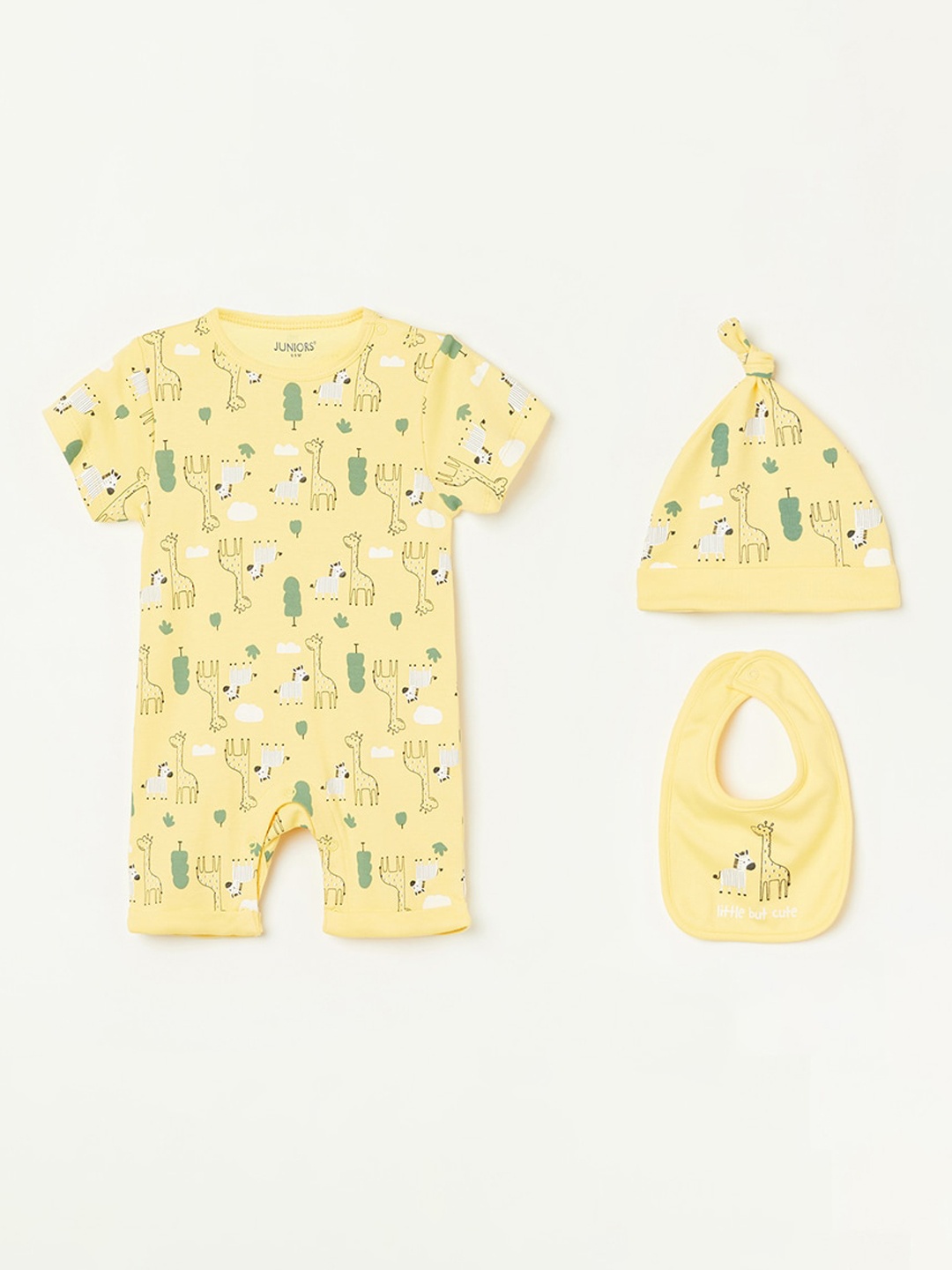 

Juniors by Lifestyle Infant Boys Printed Pure Cotton Romper, Yellow