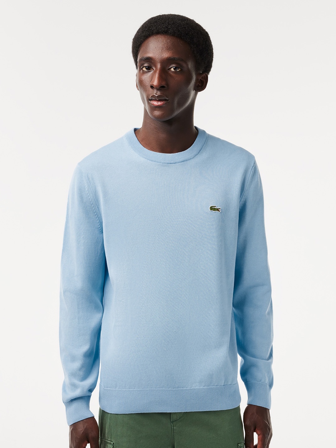 

Lacoste Round Neck Pure Cotton Pullover Sweater, Blue