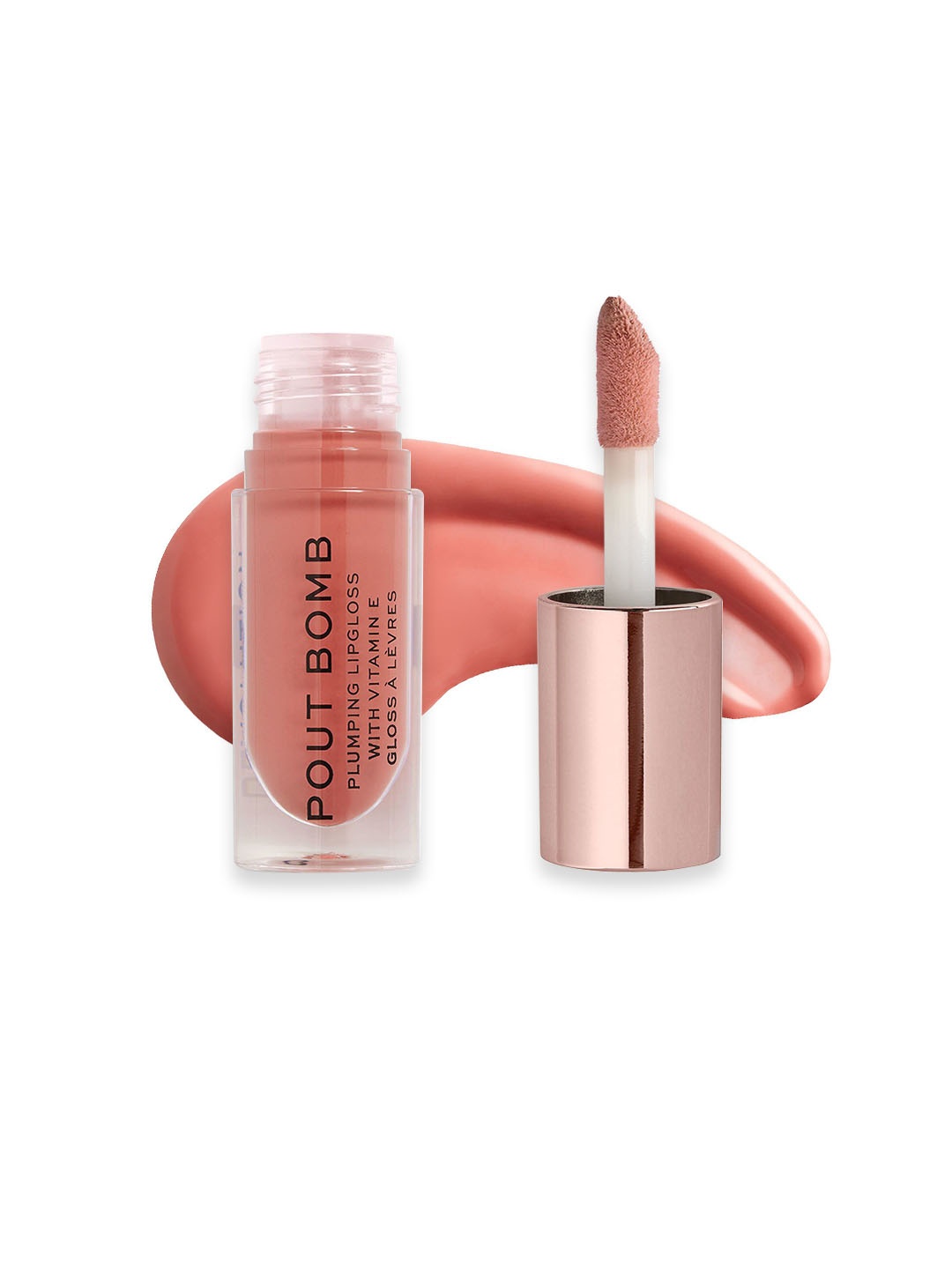 

Makeup Revolution London Pout Bomb Plumping Gloss with Vitamin E 4.6ml - Kiss, Nude