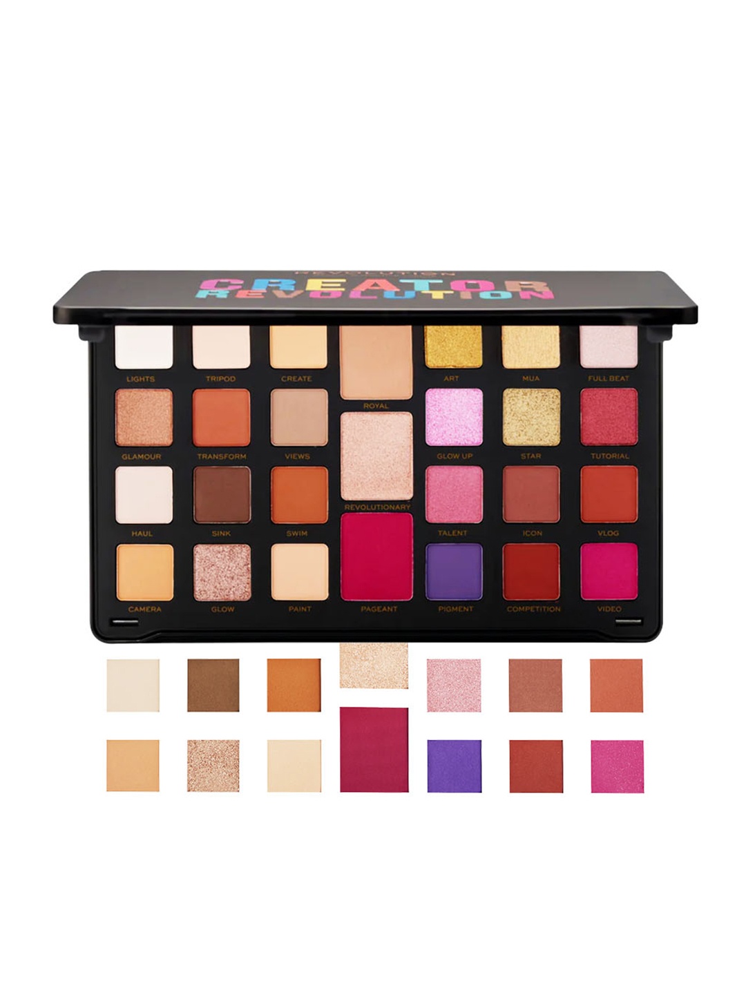 

Makeup Revolution London Creator Revolution Limitless Eye Shadow Palette 30.9g- Nude Reign, Multi