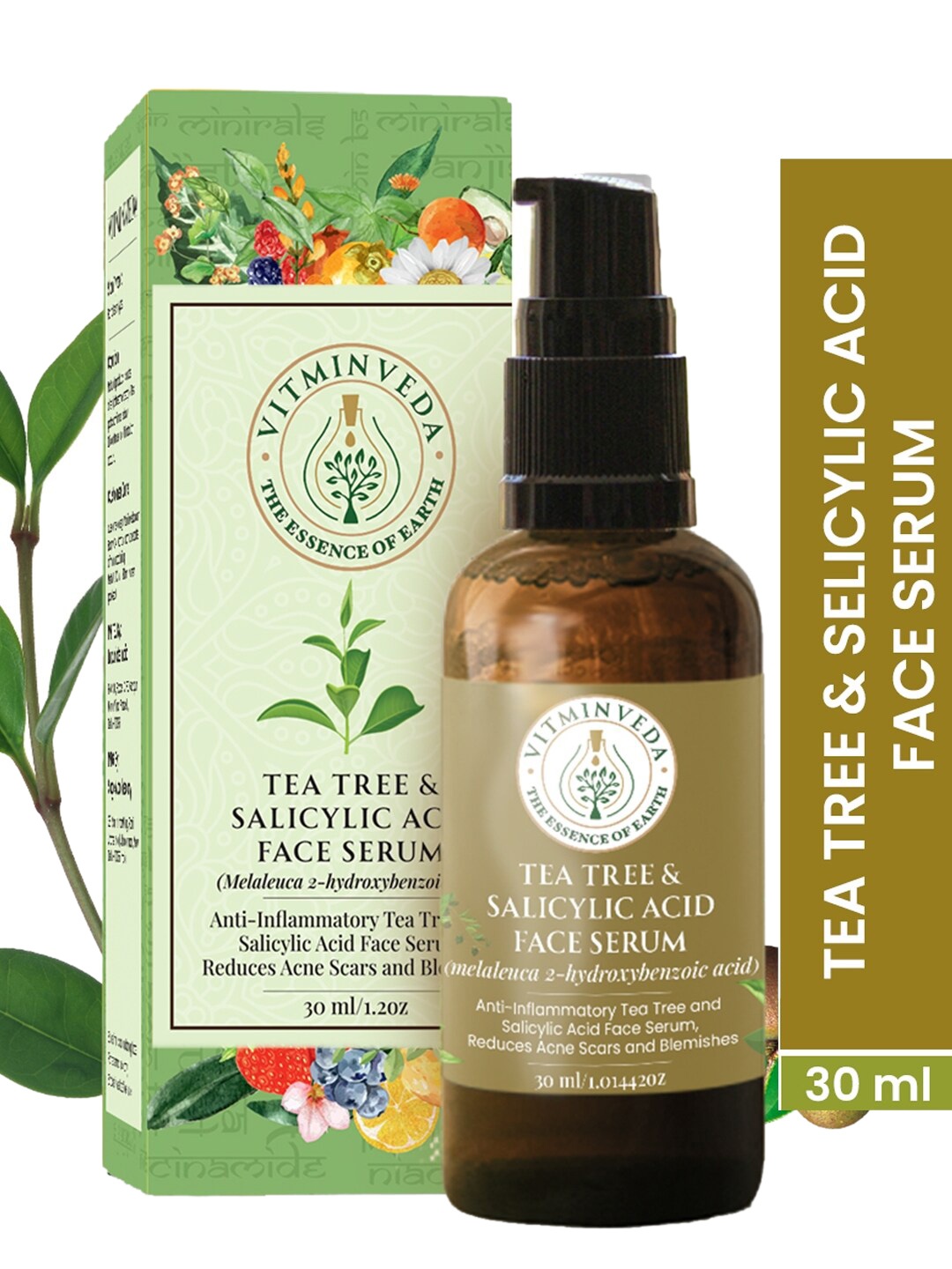 

VITMINVEDA Tea Tree & Salicylic Acid Face Serum -30ml, Green