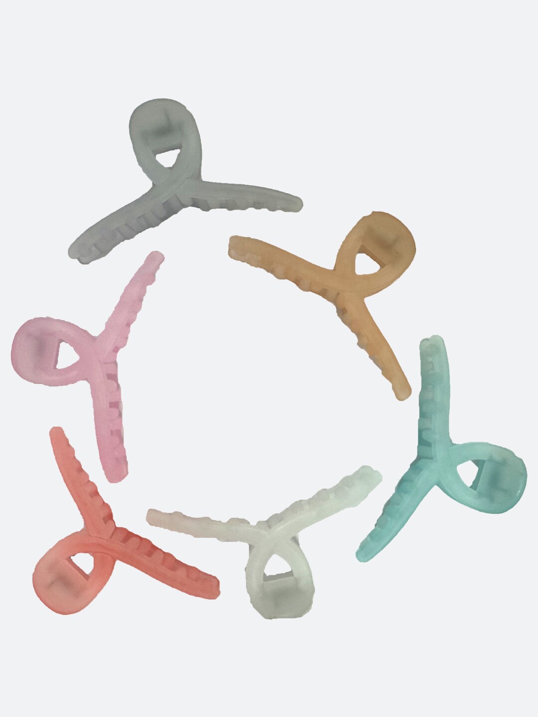 

FCK-3 Women Set of 6 Claw Clip, White