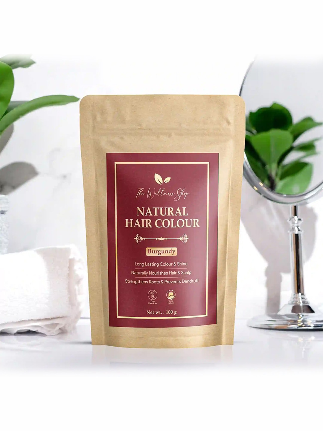 

The Wellness Shop Long Lasting & Nourishing Natural Hair Colour 100g - Burgundy