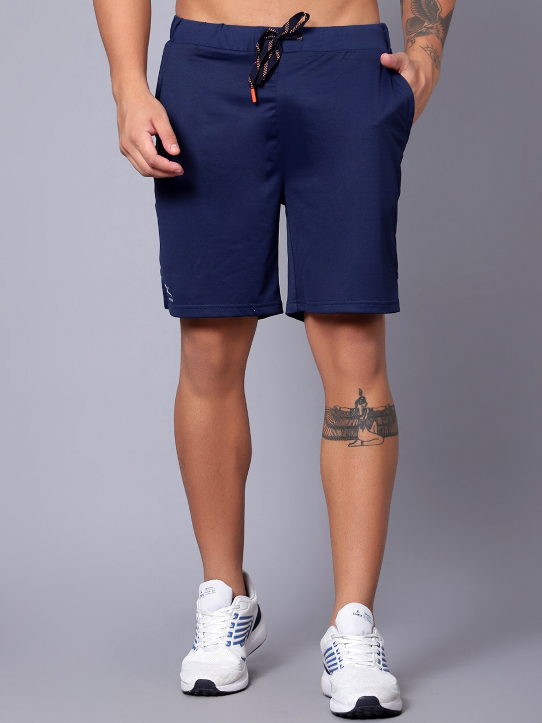 

Shiv Naresh Men Navy Blue Outdoor Sports Shorts with Antimicrobial Technology