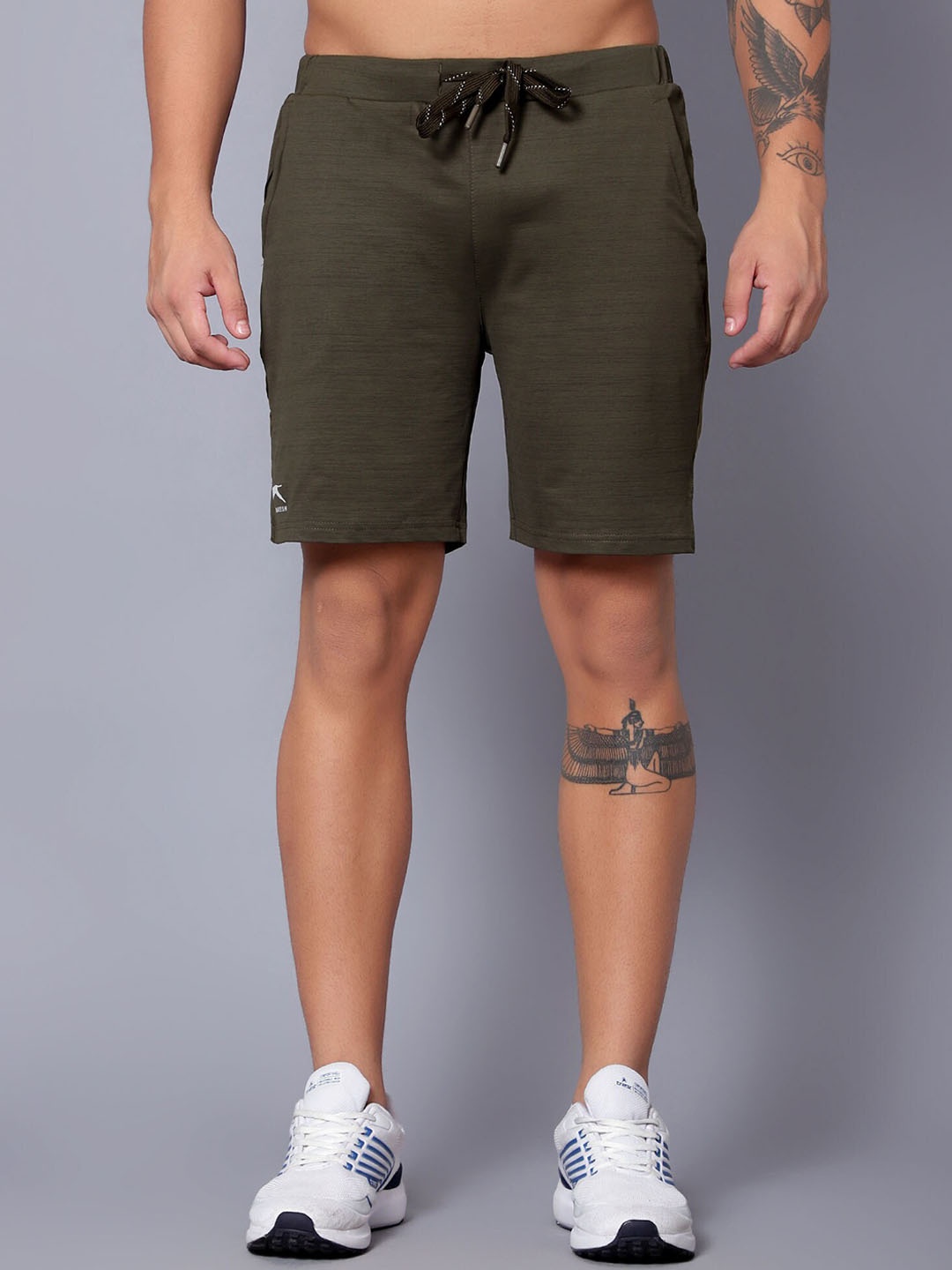 

Shiv Naresh Men Outdoor Sports Shorts with Antimicrobial Technology, Olive