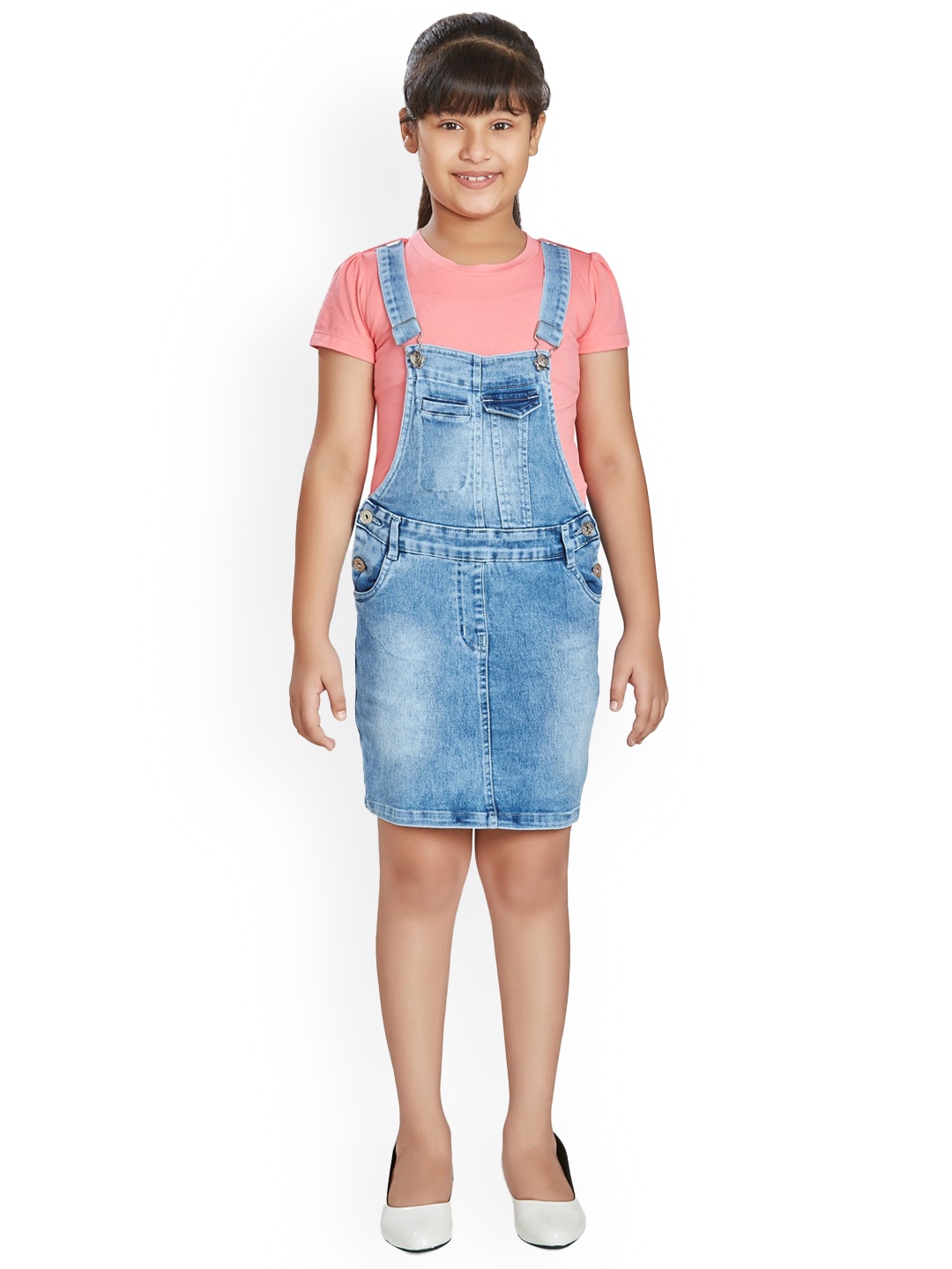 

Peppermint Girls Denim Pinafore Dress, Blue