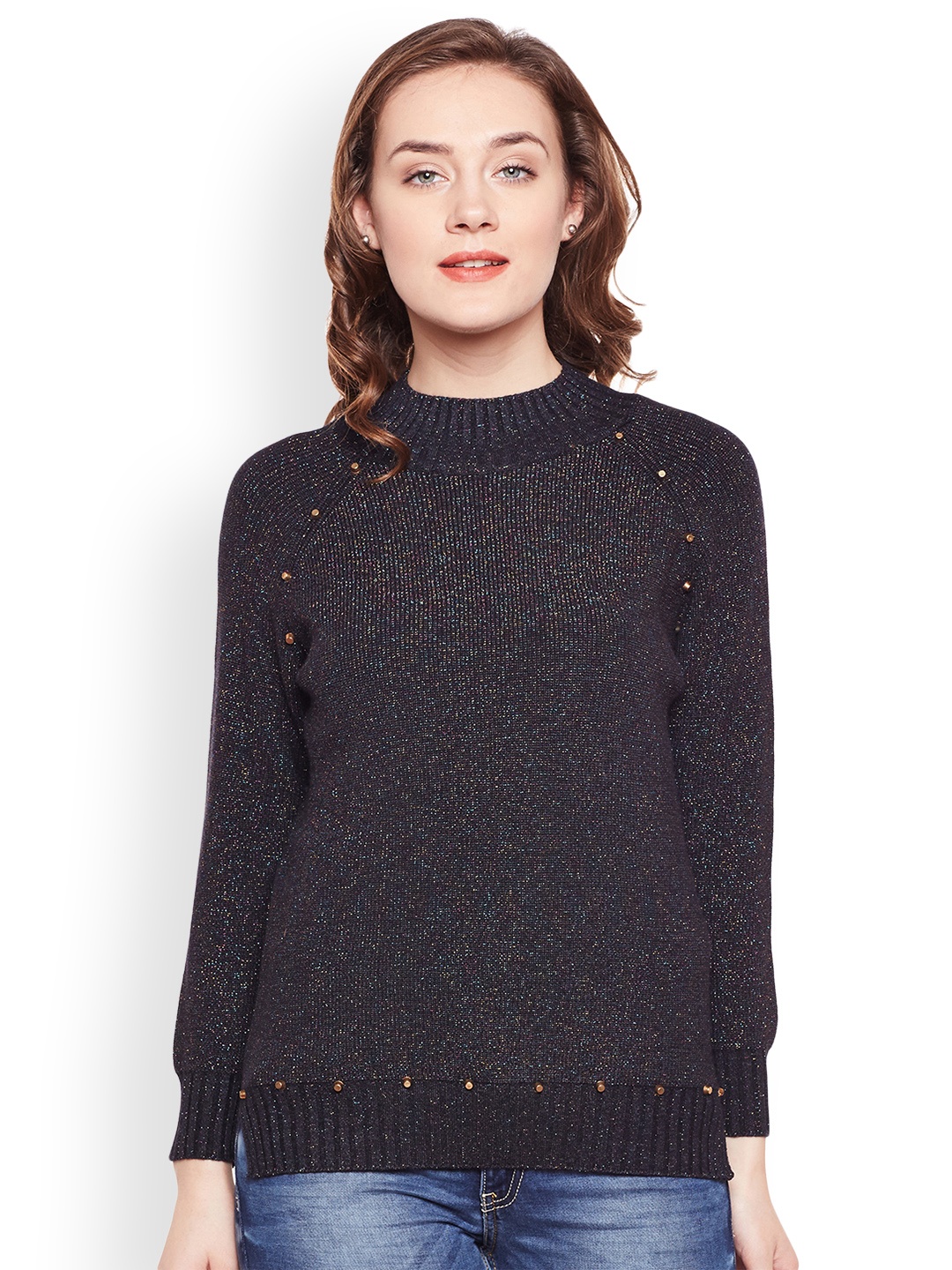 

Camey Women Purple Self-Design Pullover