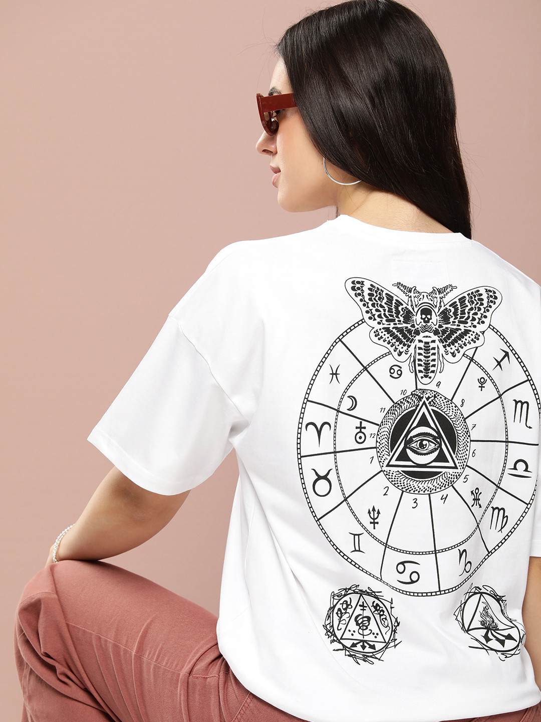

Stormborn Graphic Printed Oversized Drop-Shoulder Pure Cotton T-shirt, Black