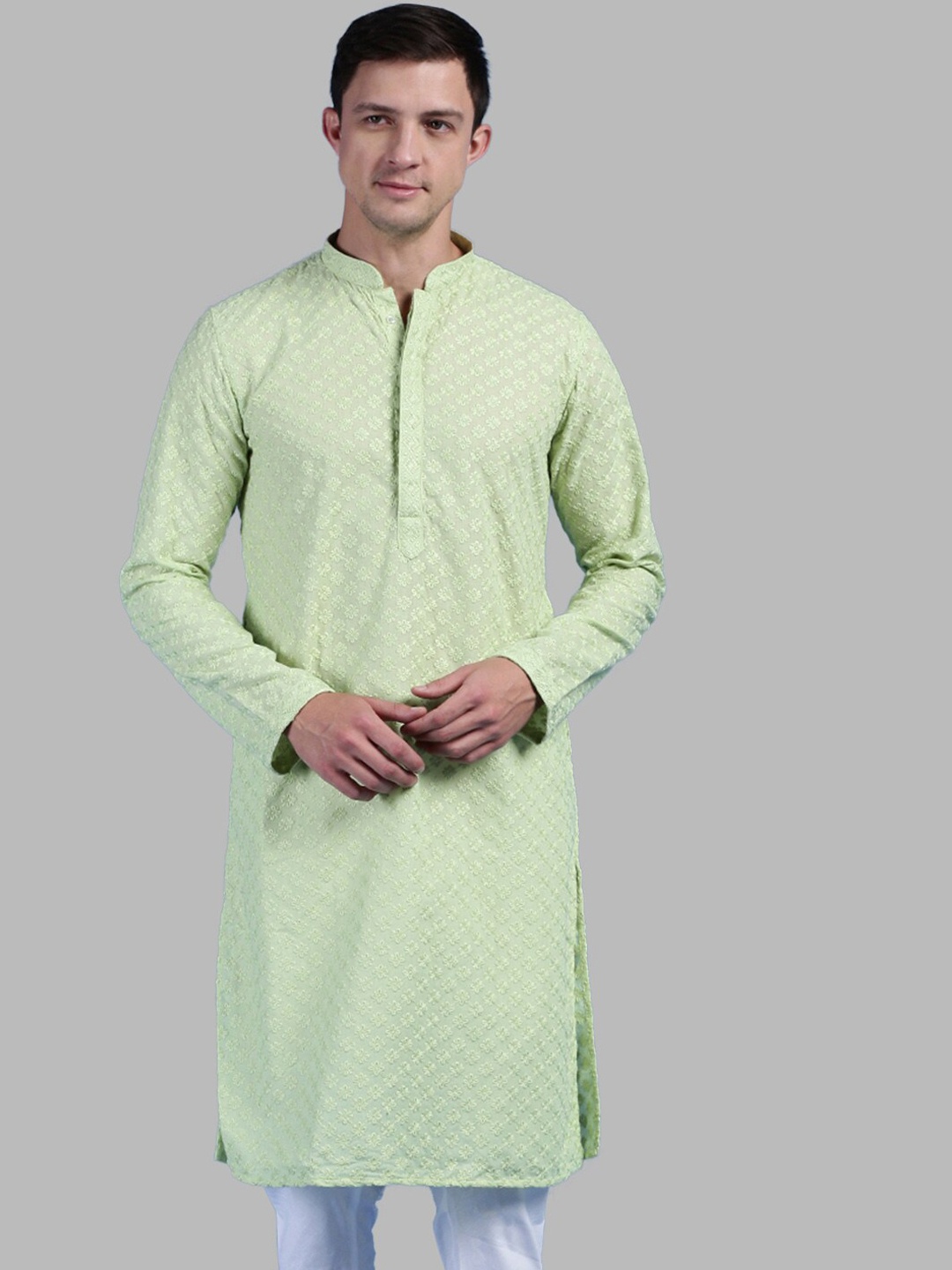 

Sanwara Chikankari Straight Kurta, Green