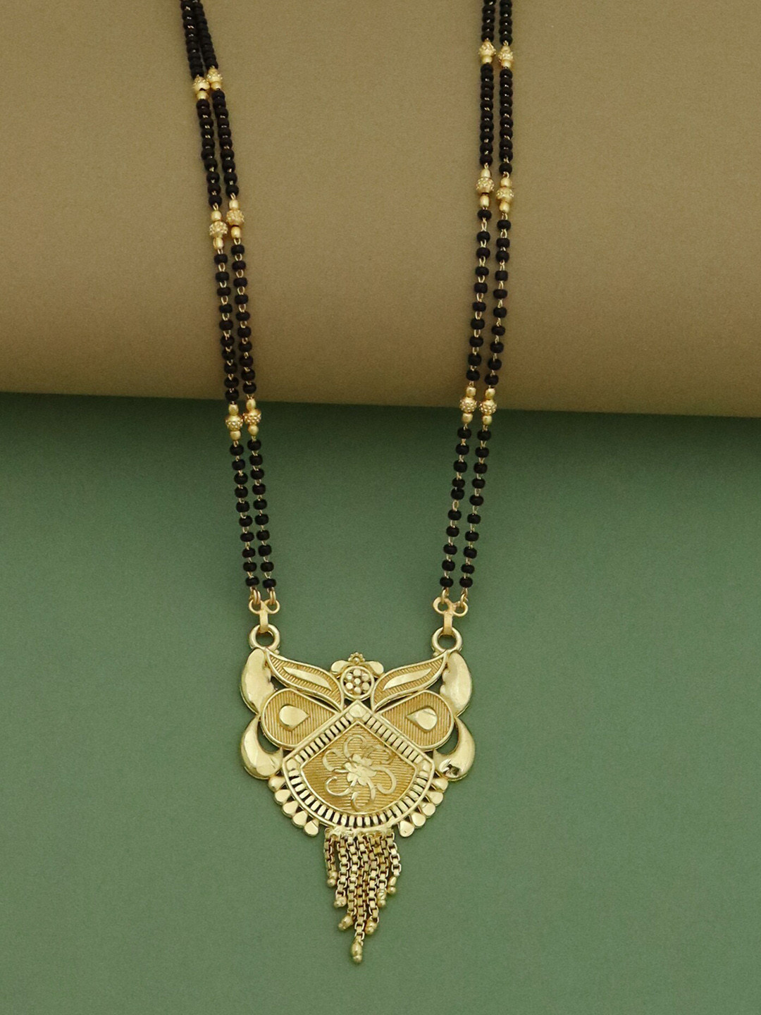 

Ramdev Art Fashion Jwellery Gold-Plated Beaded Mangalsutra