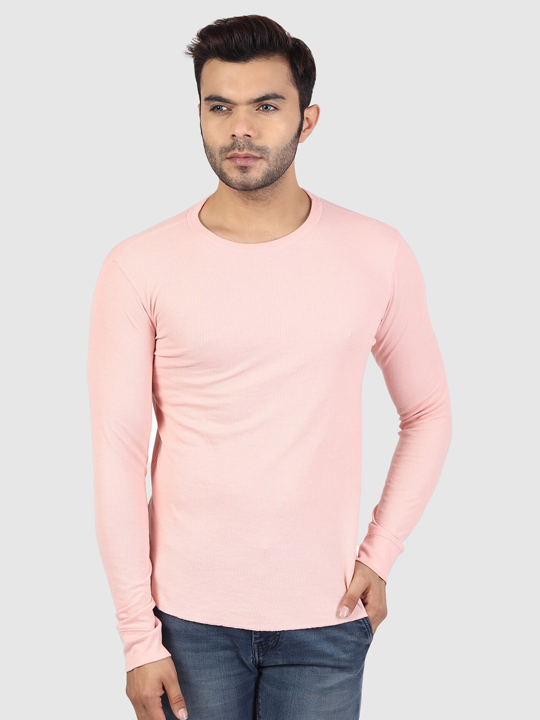 

Nimble Round Neck Regular Fit Casual T-shirt, Pink