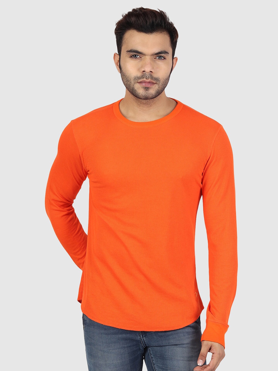 

Nimble Round Neck Regular Fit Casual T-shirt, Orange