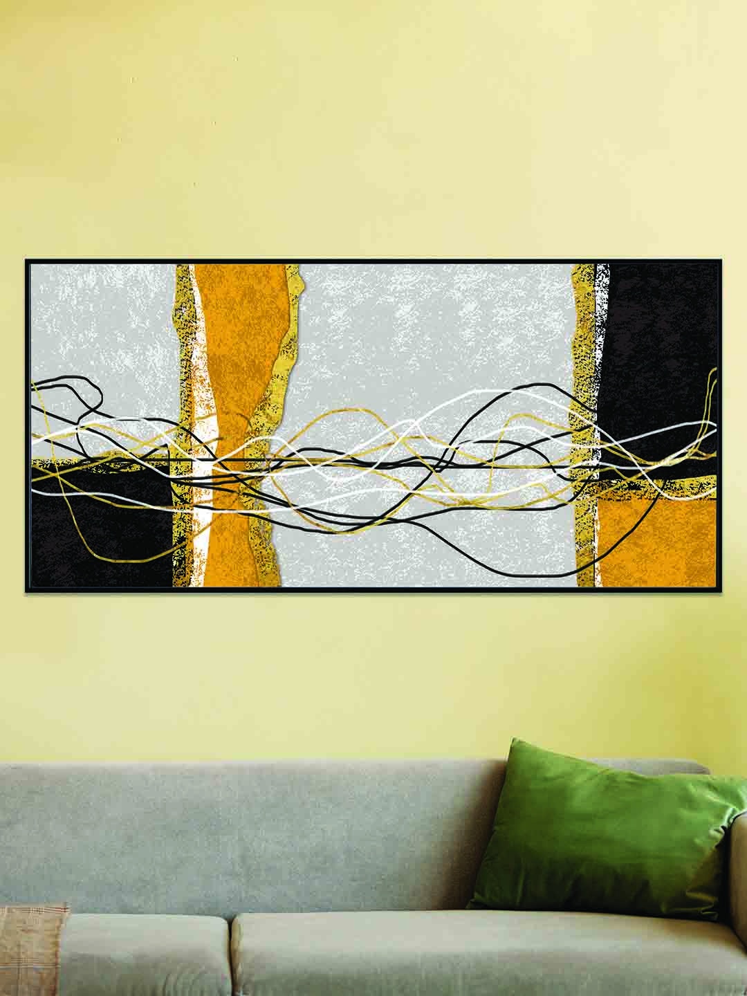 

Art Street Black & Orange Ribbon Painting Wall Art