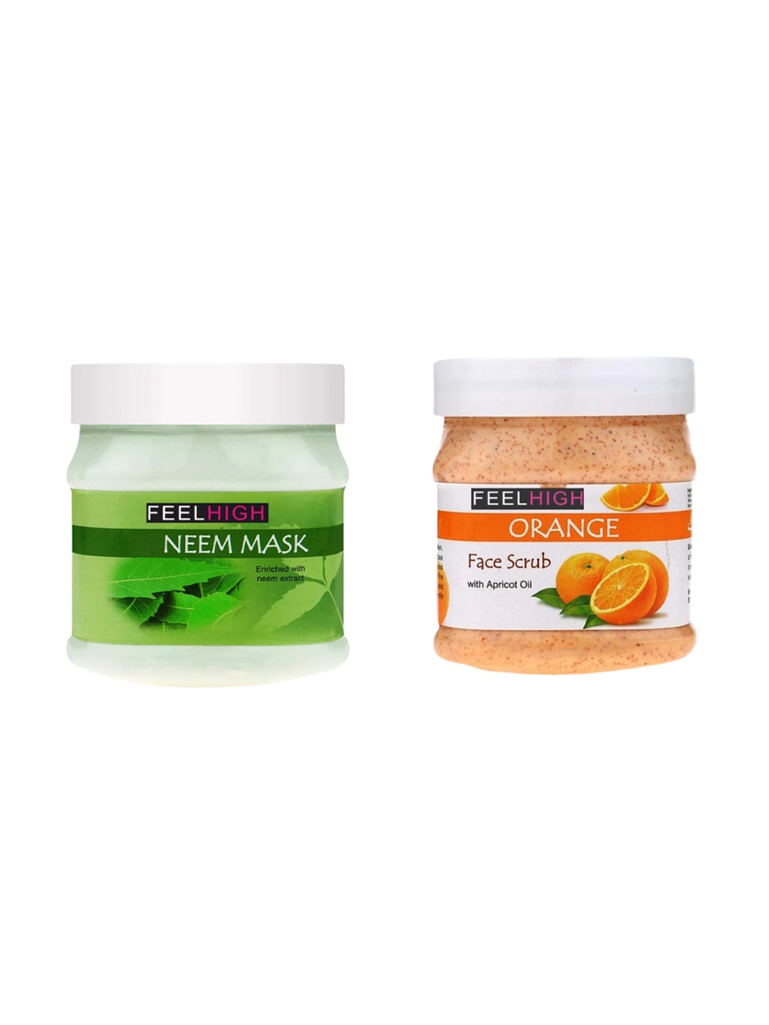 

FEELHIGH Set Of Neem Mask And Orange Scrub - 500ml Each, Multi