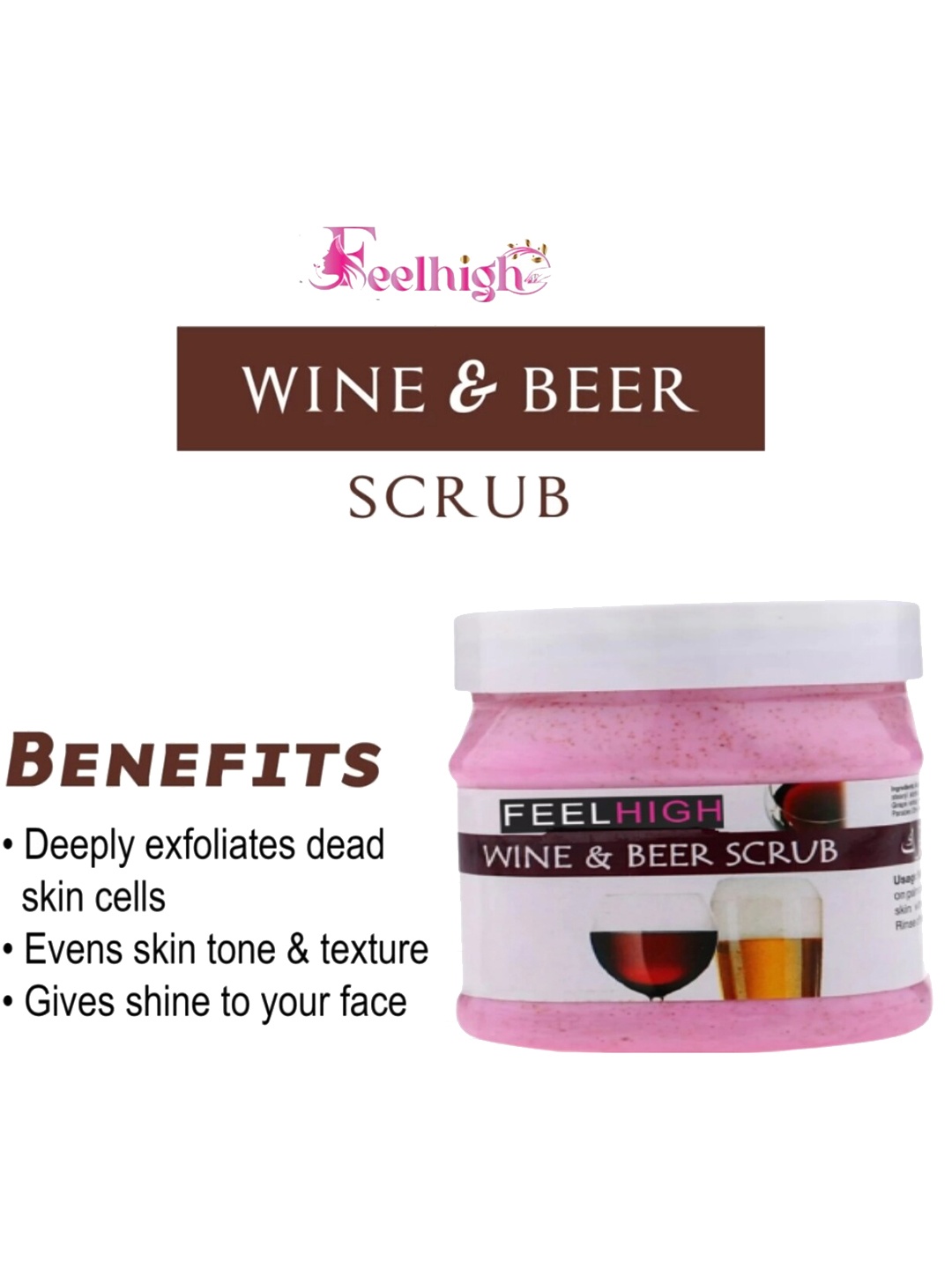 

FEELHIGH Set Of 2 Neem Mask & Wine & Beer Scrub- 500ml Each, Green