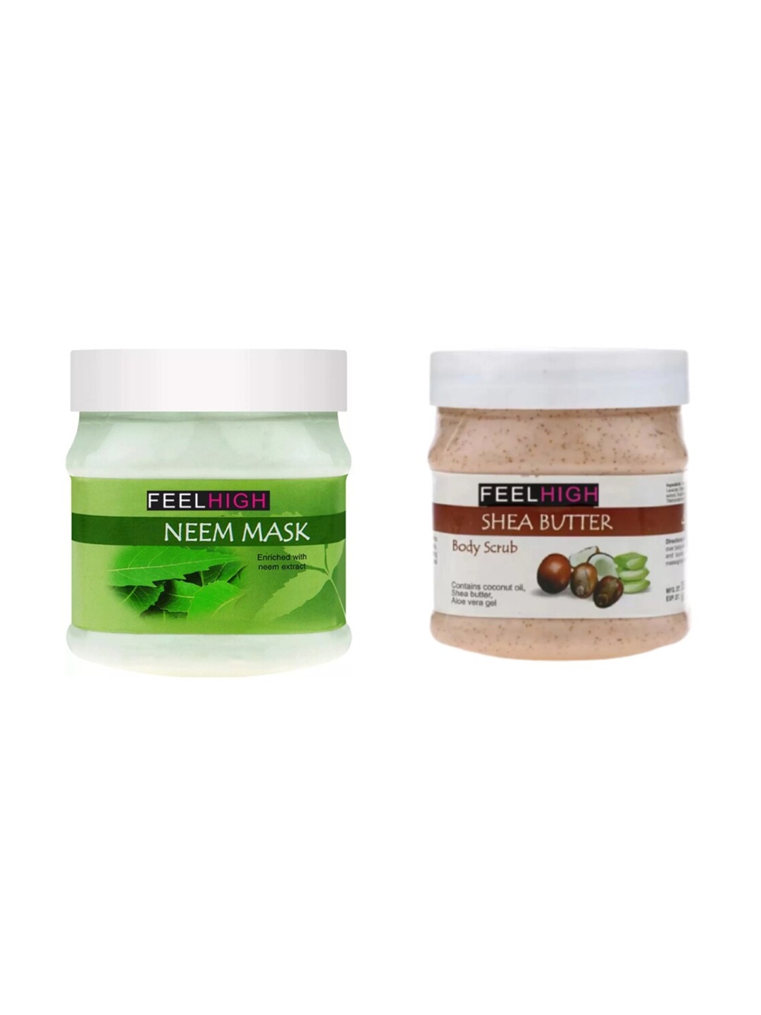 

FEELHIGH Set Of 2 Neem Mask & Foot Scrub 500ml-Each, Multi