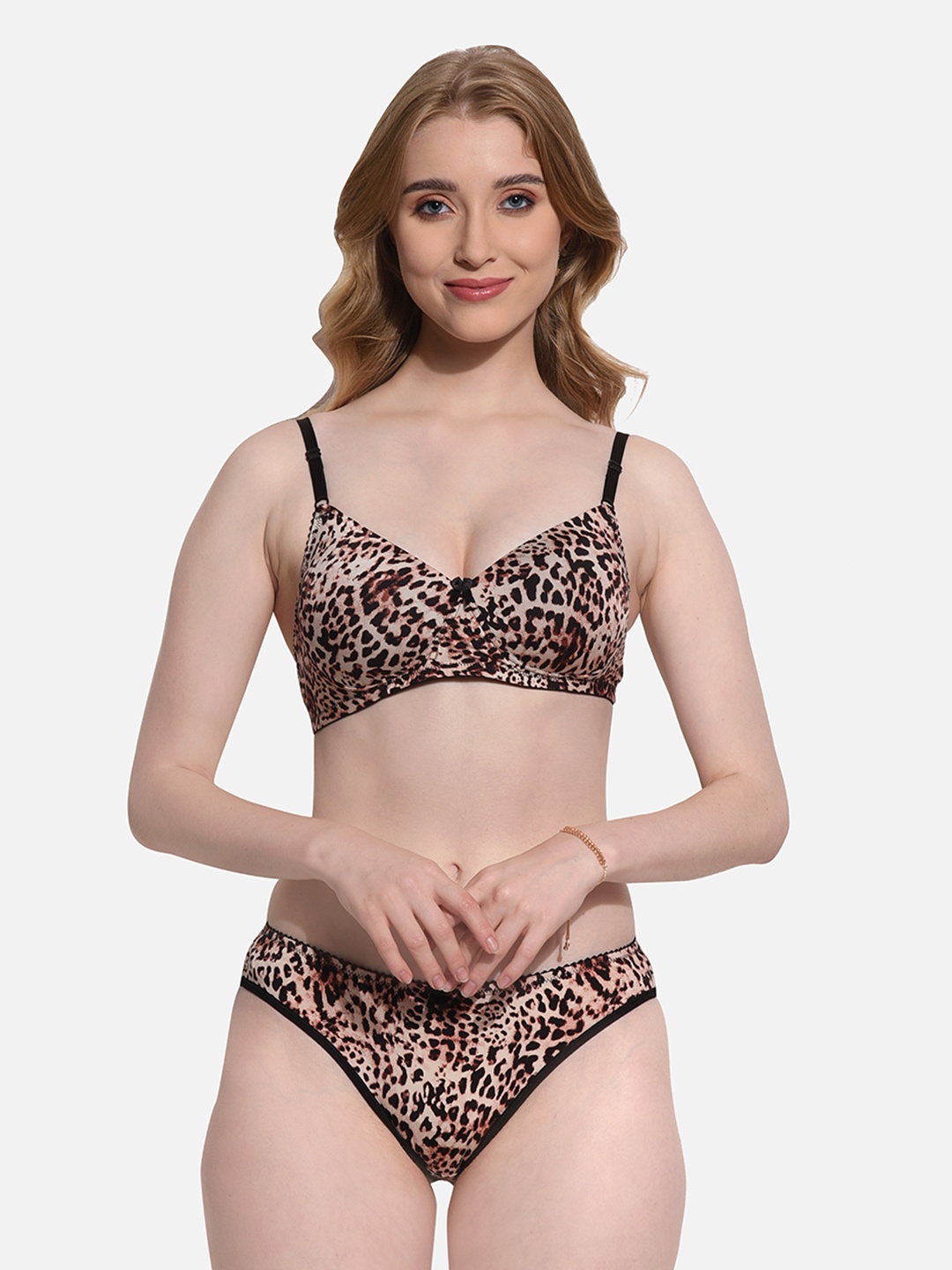 

FIMS Printed Lingerie Set, Black