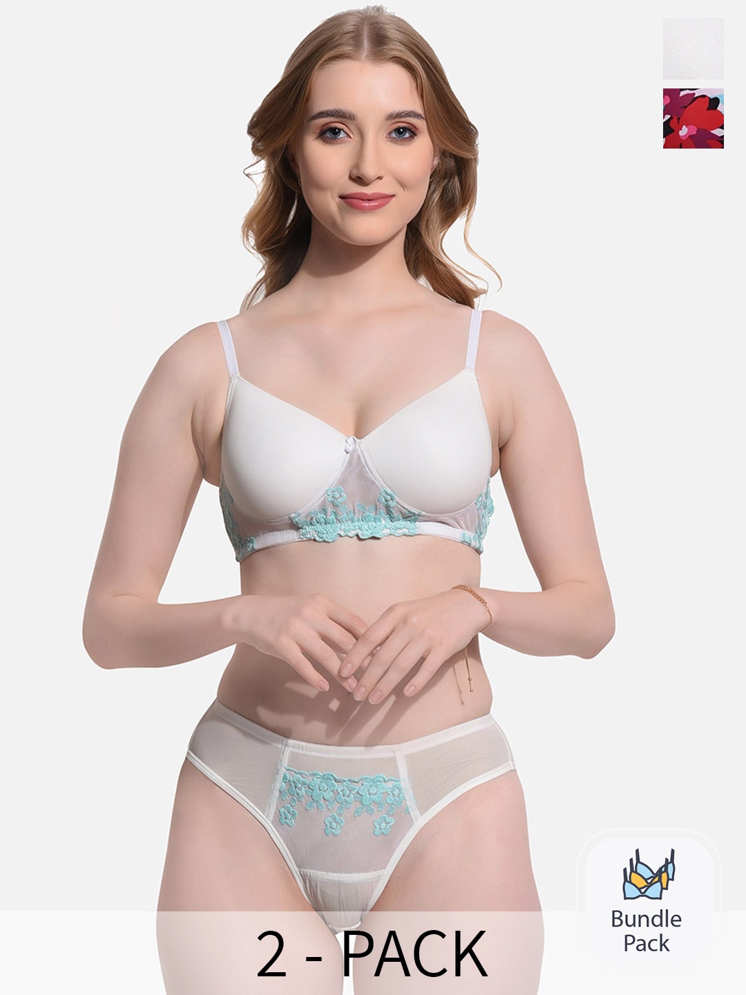 

FIMS Pack of 2 Lingerie Set Set, White