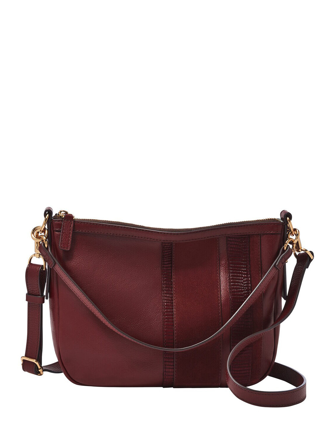 

Fossil Textured Leather Structured Shoulder Bag, Burgundy