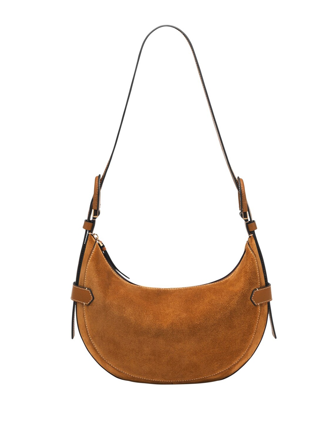 

Fossil Leather Half Moon Structured Hobo Bag, Brown