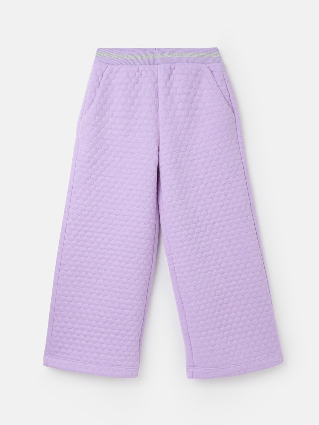 United Colors of Benetton Girls Mid-Rise Trousers, Purple