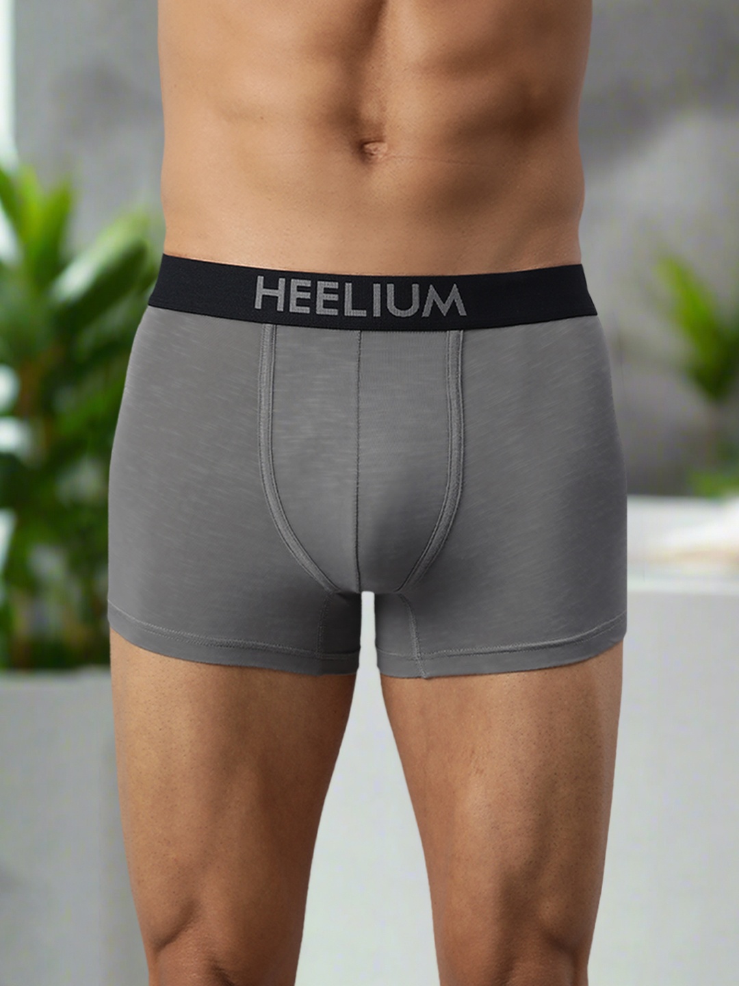 

Heelium Men Bamboo Super Soft & Odour Free Comfort Fit Trunk, Grey
