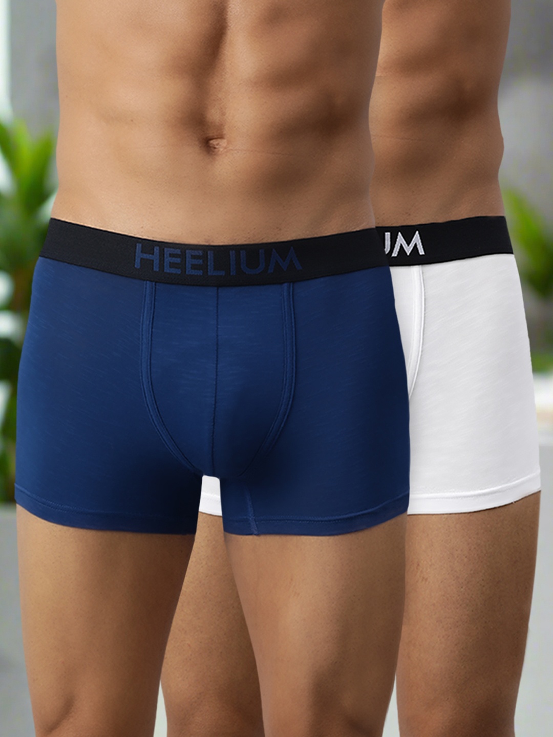 

Heelium Men Pack of 2 Bamboo Super Soft & Odour Free Comfort Fit Trunk, White