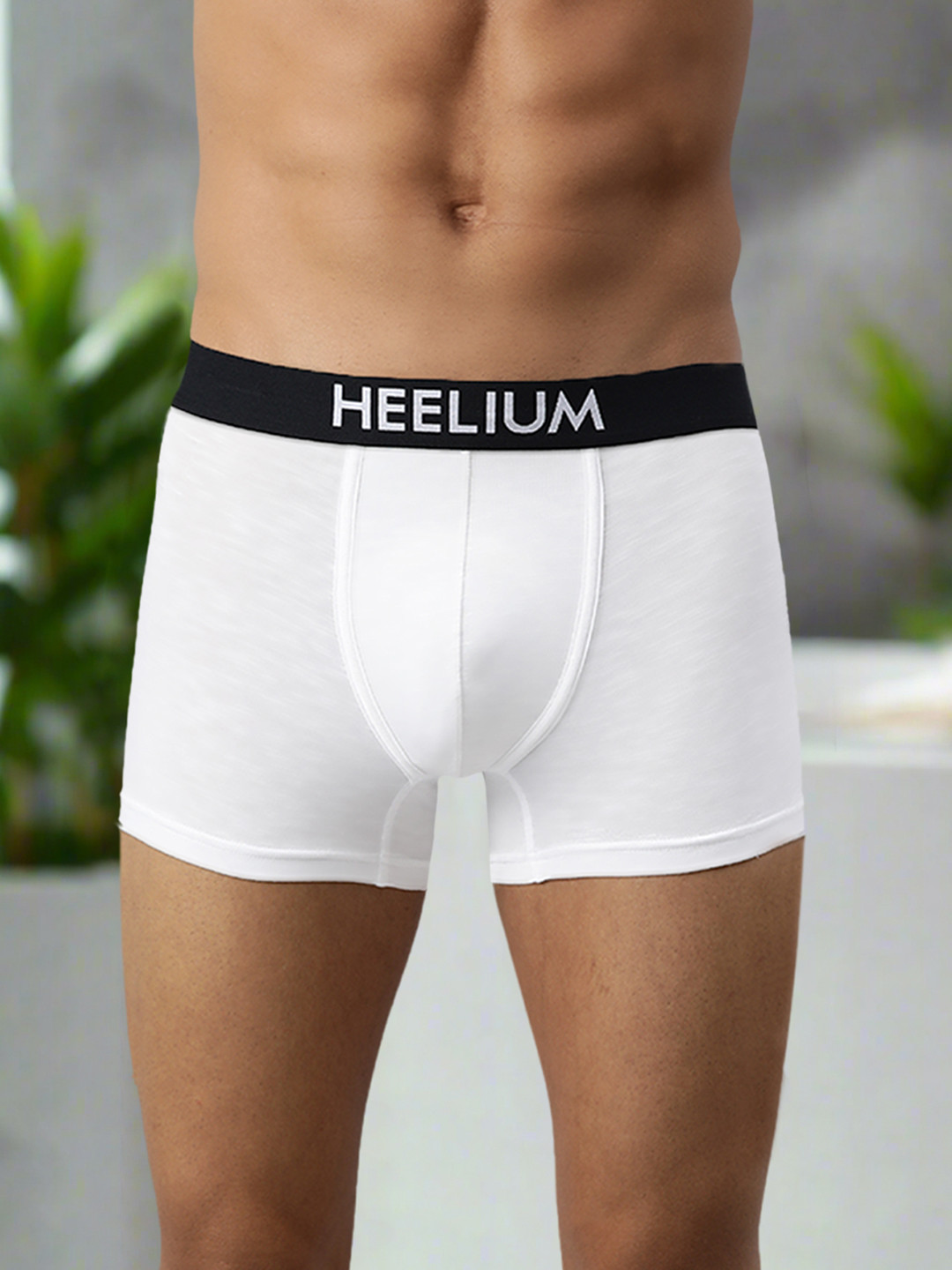

Heelium Men Bamboo Super Soft & Odour Free Comfort Fit Trunk, White