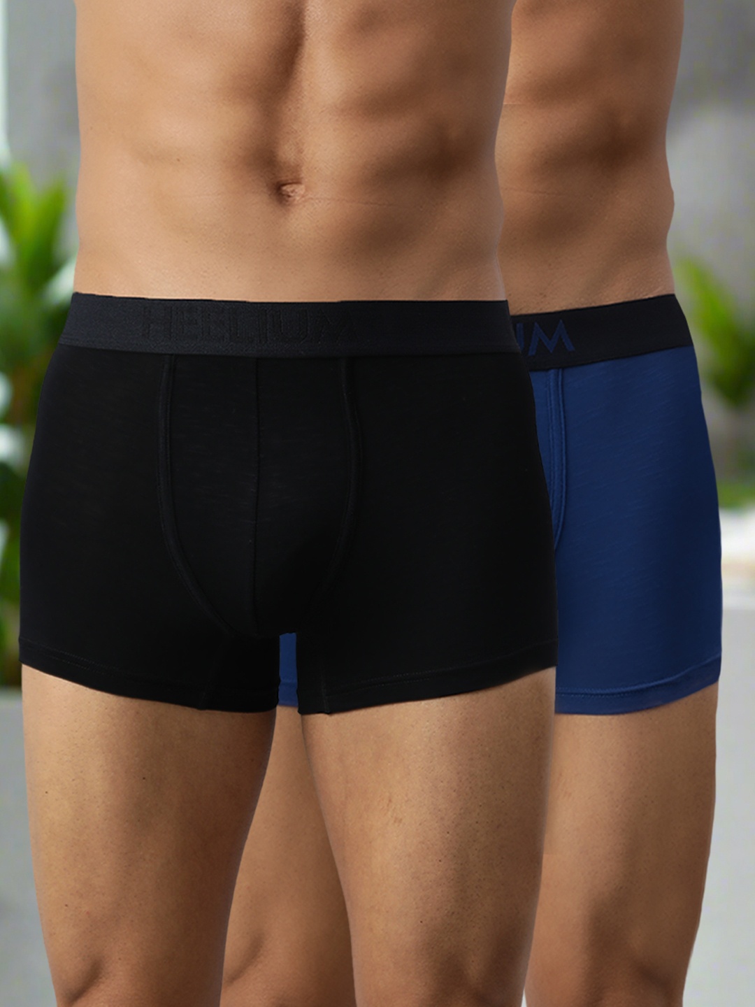 

Heelium Men Pack of 2 Bamboo Super Soft & Odour Free Comfort Fit Trunk, Black