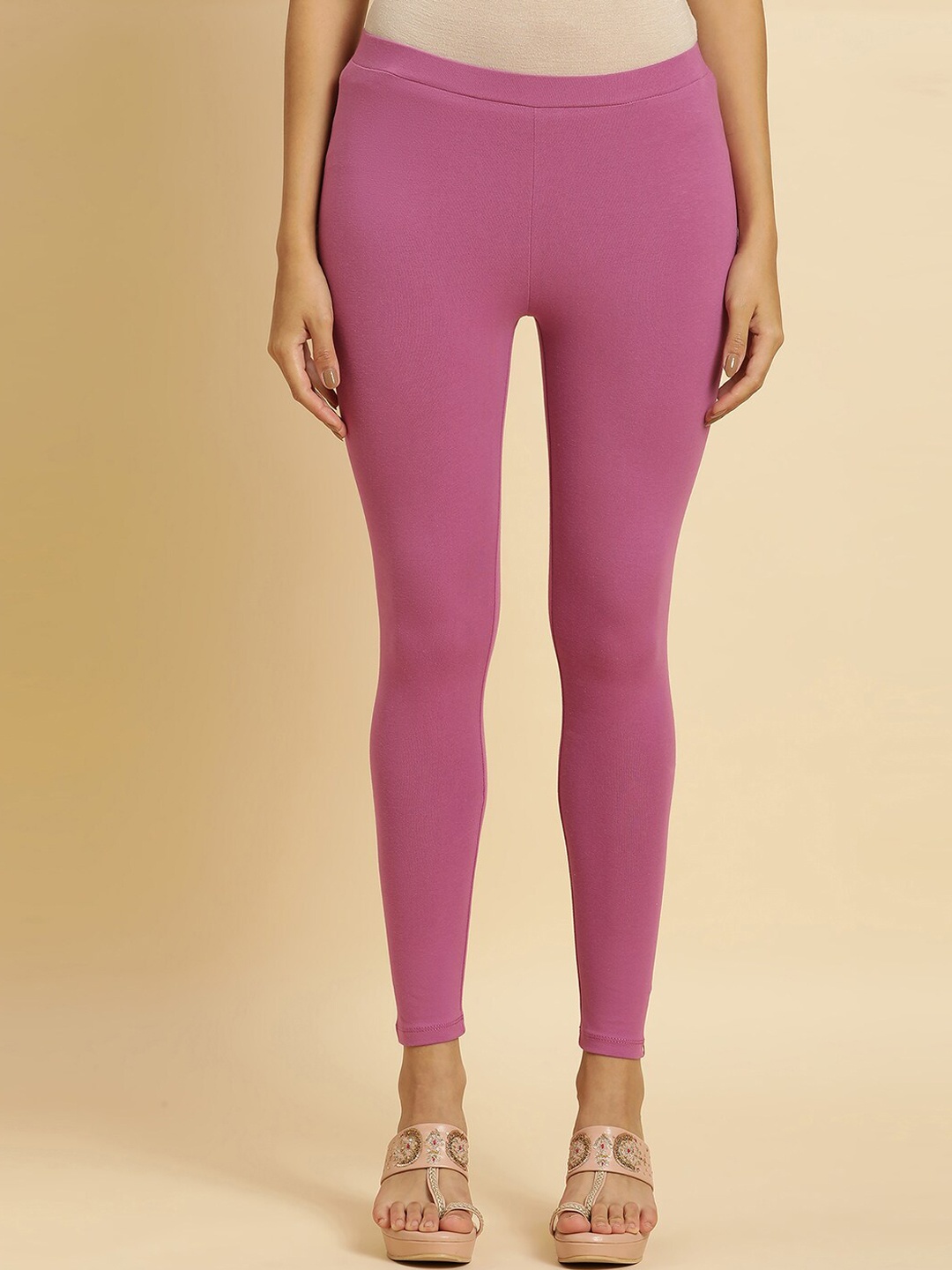 

W Ankle Length Leggings, Purple