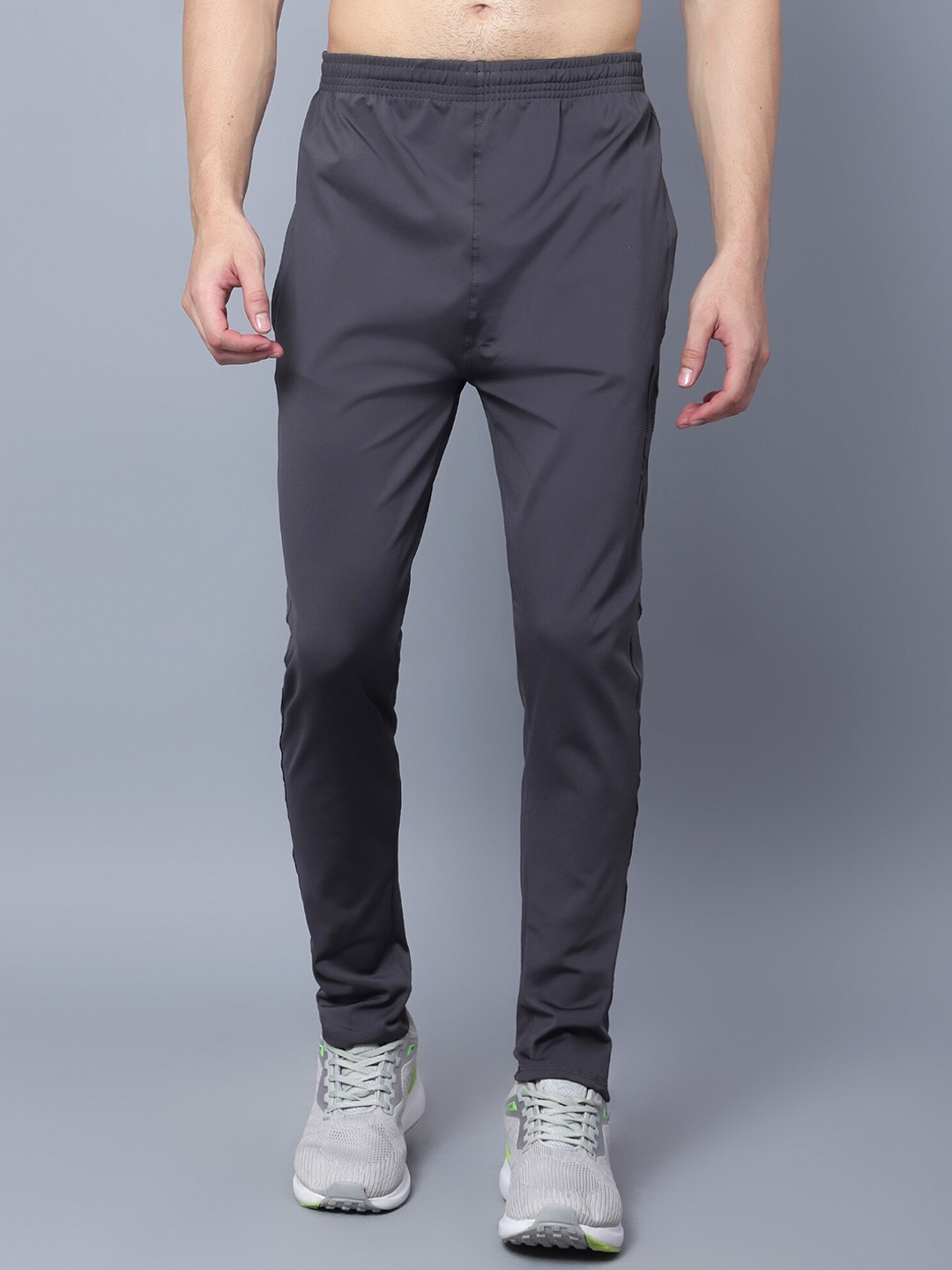 

SKY HEIGHTS Men Slim-Fit Mid-Rise Track Pants, Grey