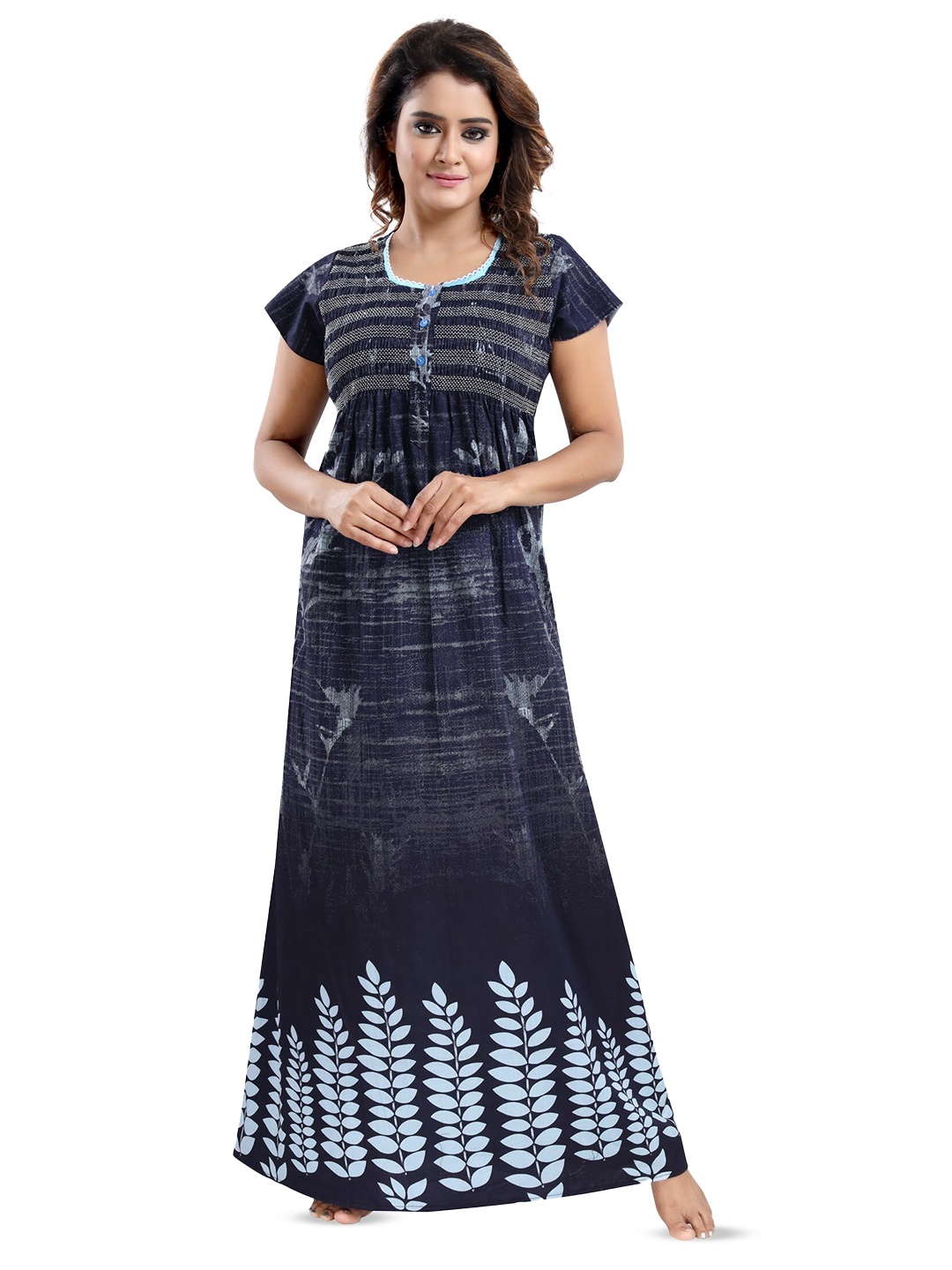 

CINCO Floral Printed Maxi Nightdress, Blue