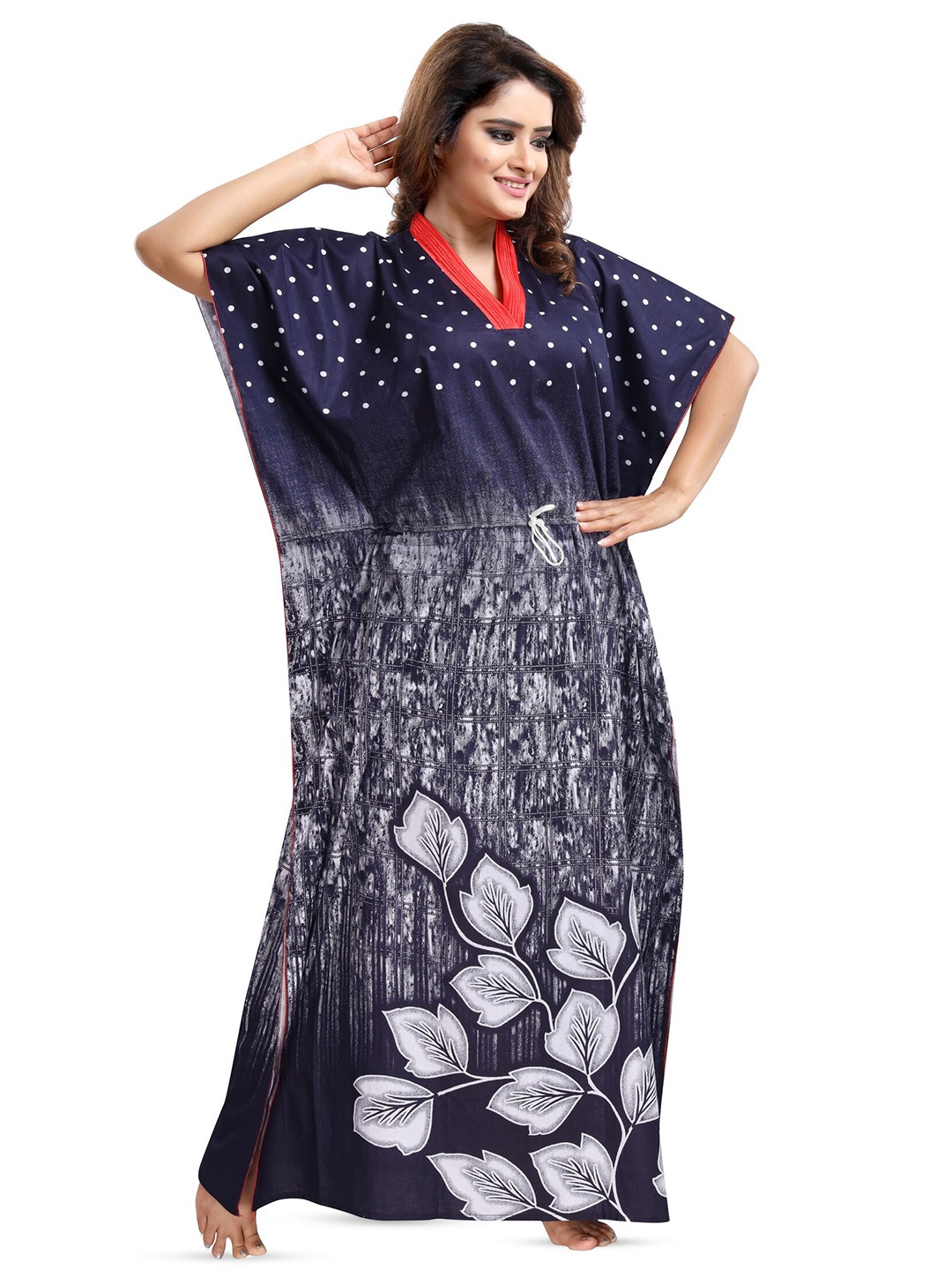 

CINCO Floral Printed Maxi Kaftan Nightdress, Blue