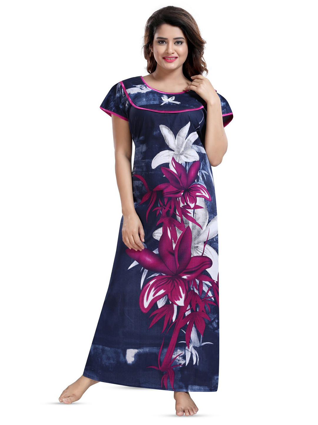 

CINCO Floral Printed Maxi Nightdress, Blue
