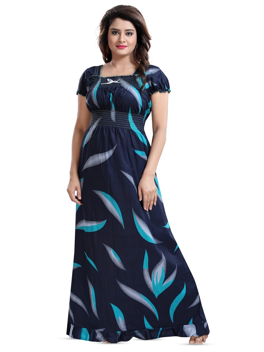 

CINCO Conversational Printed Maxi Nightdress, Blue