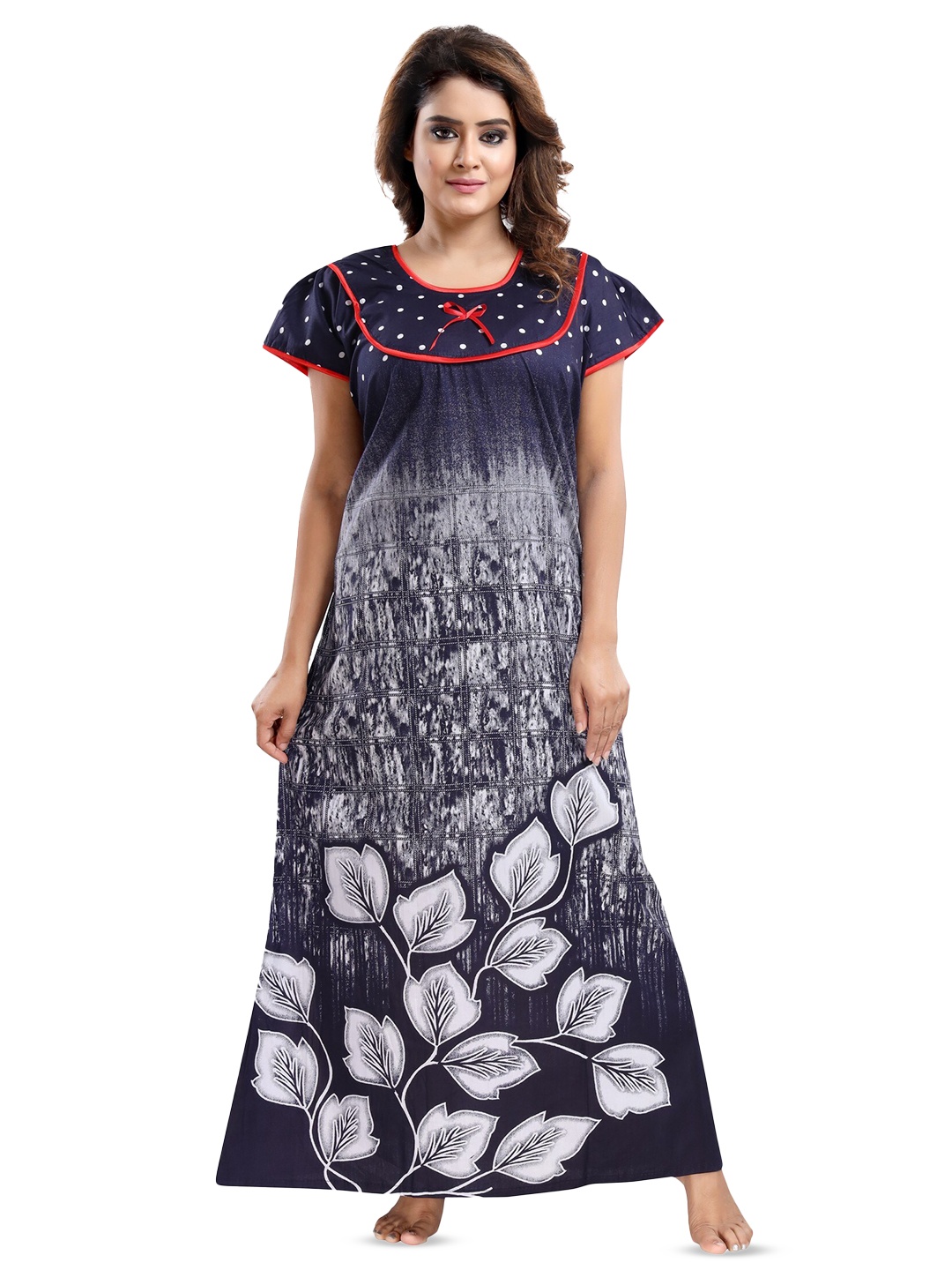 

CINCO Floral Printed Maxi Nightdress, Navy blue