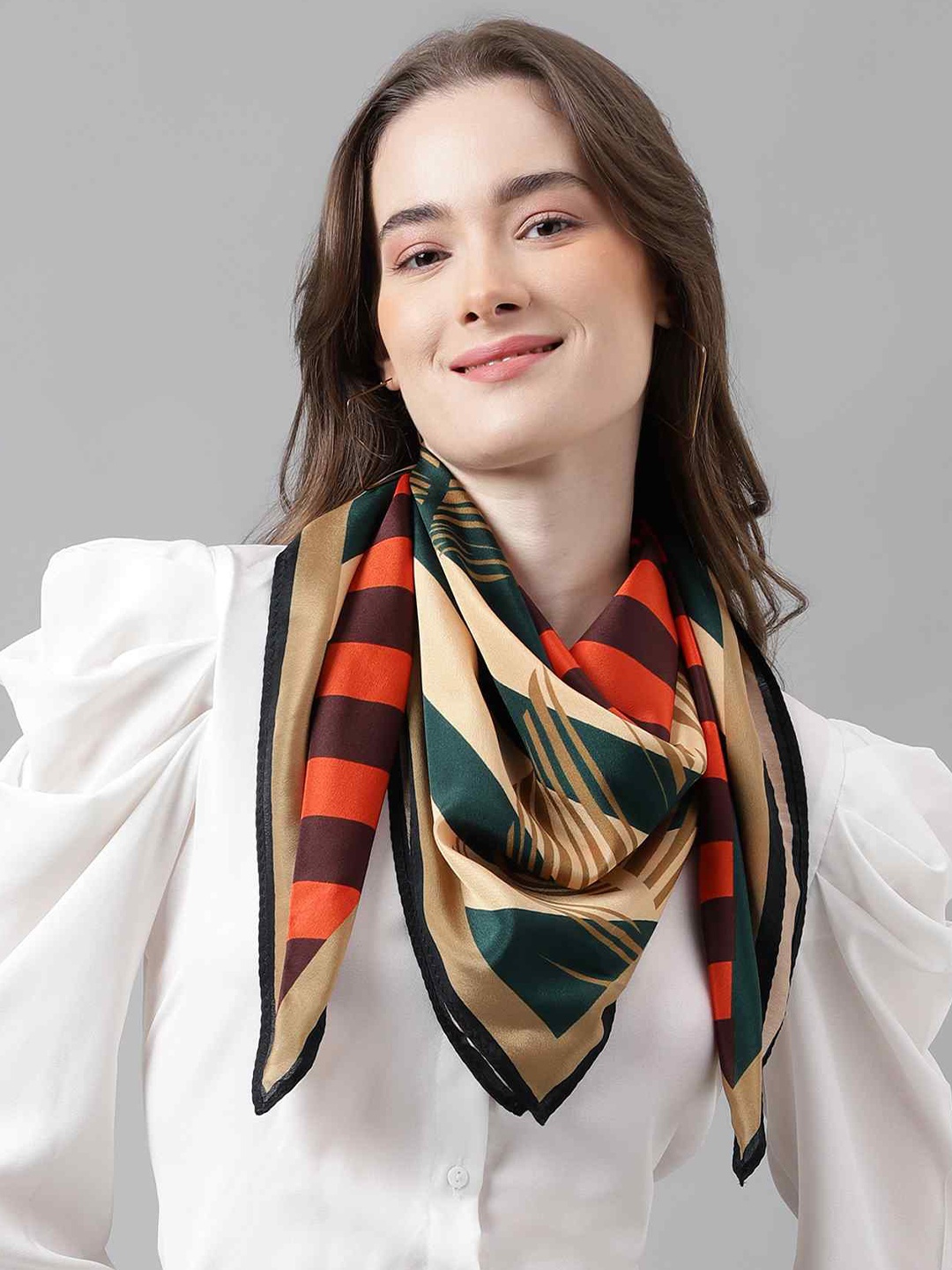 

Tossido Women Pack Of 2 Striped Scarves, Green