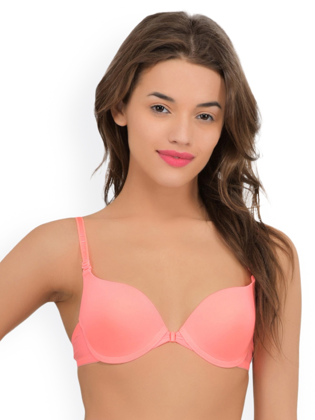 

PrettyCat Peach-Coloured Solid Underwired Lightly Padded Push-Up Bra PCBR20309236B