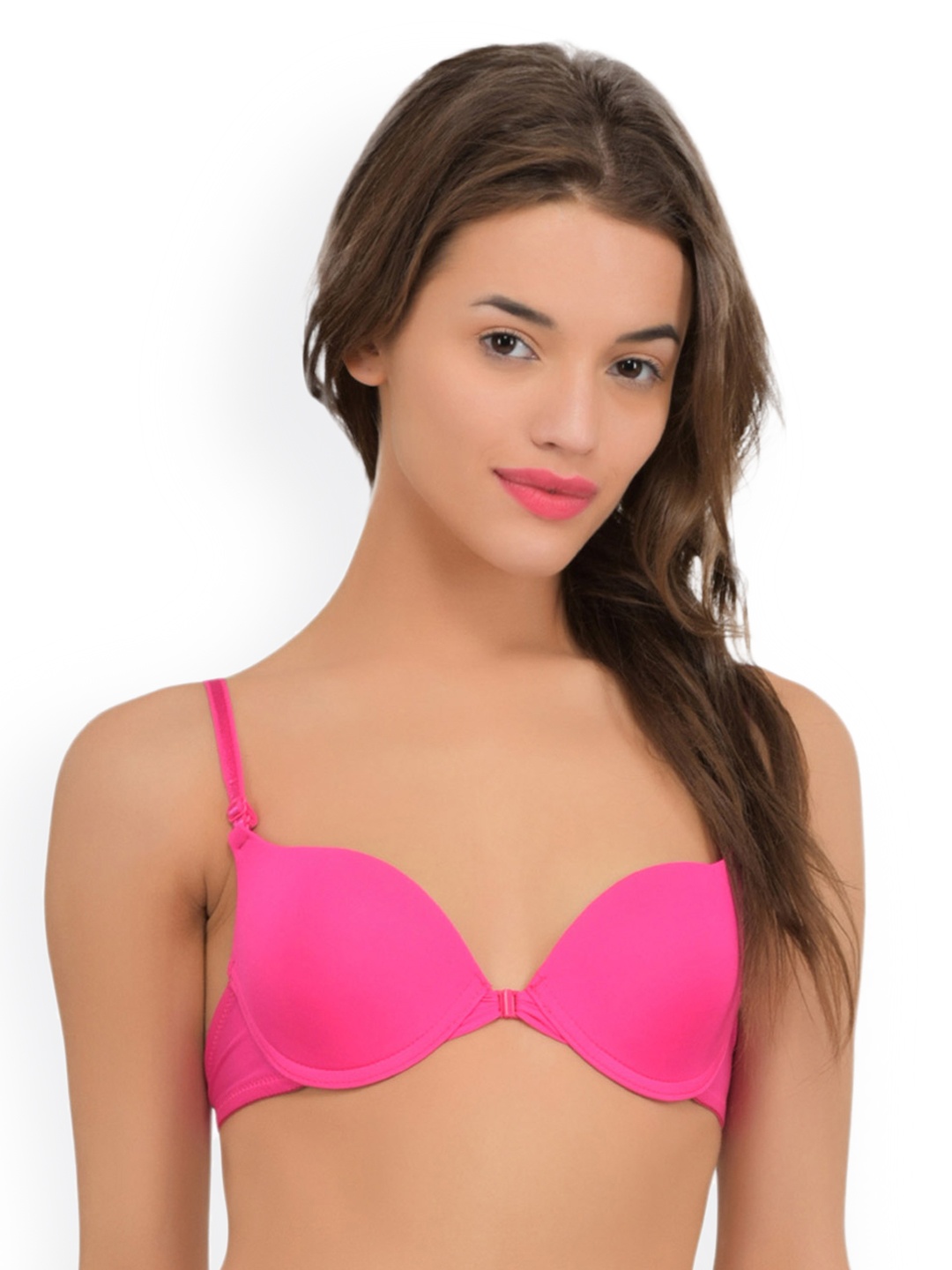 

PrettyCat Pink Solid Underwired Lightly Padded Push-Up Bra PCBR20307136B