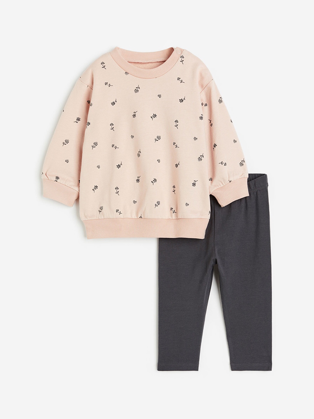 

H&M Boys 2-Piece Sweatshirt & Leggings Set, Pink