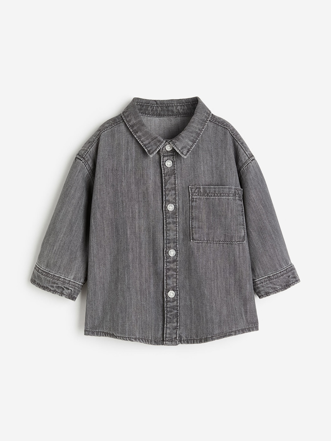 

H&M Boys Denim Shirt, Grey