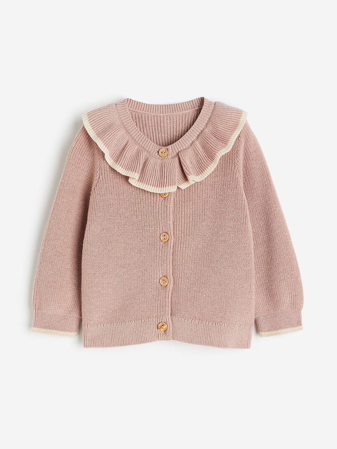 

H&M Boys Pure Cotton Collared Cardigan, Pink