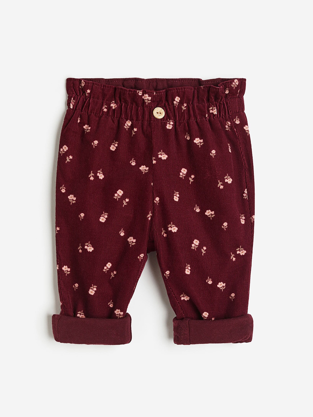 

H&M Boys Lined Corduroy Trousers, Red
