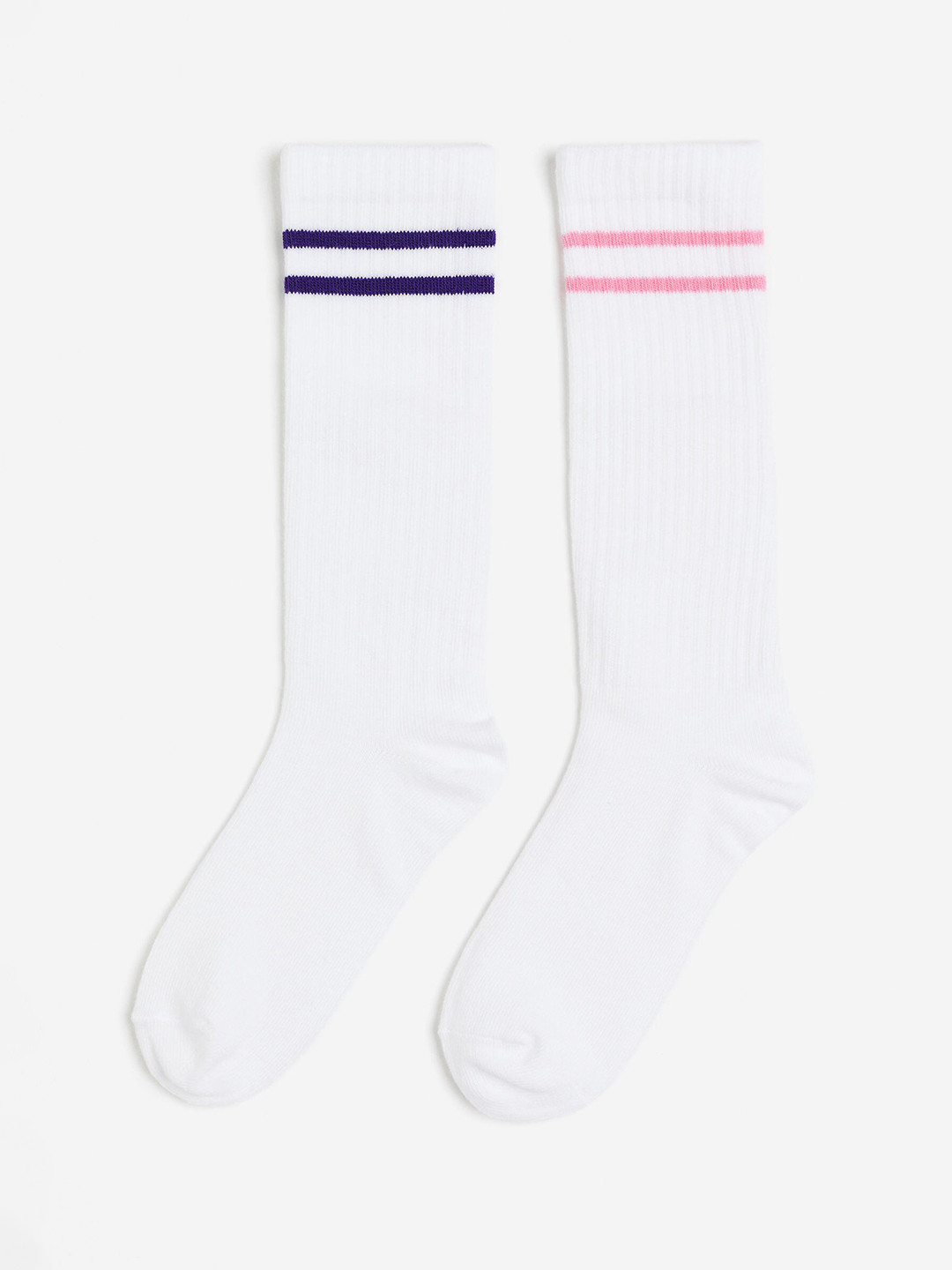

H&M Boys 2-Pack DryMove Sports Socks, White
