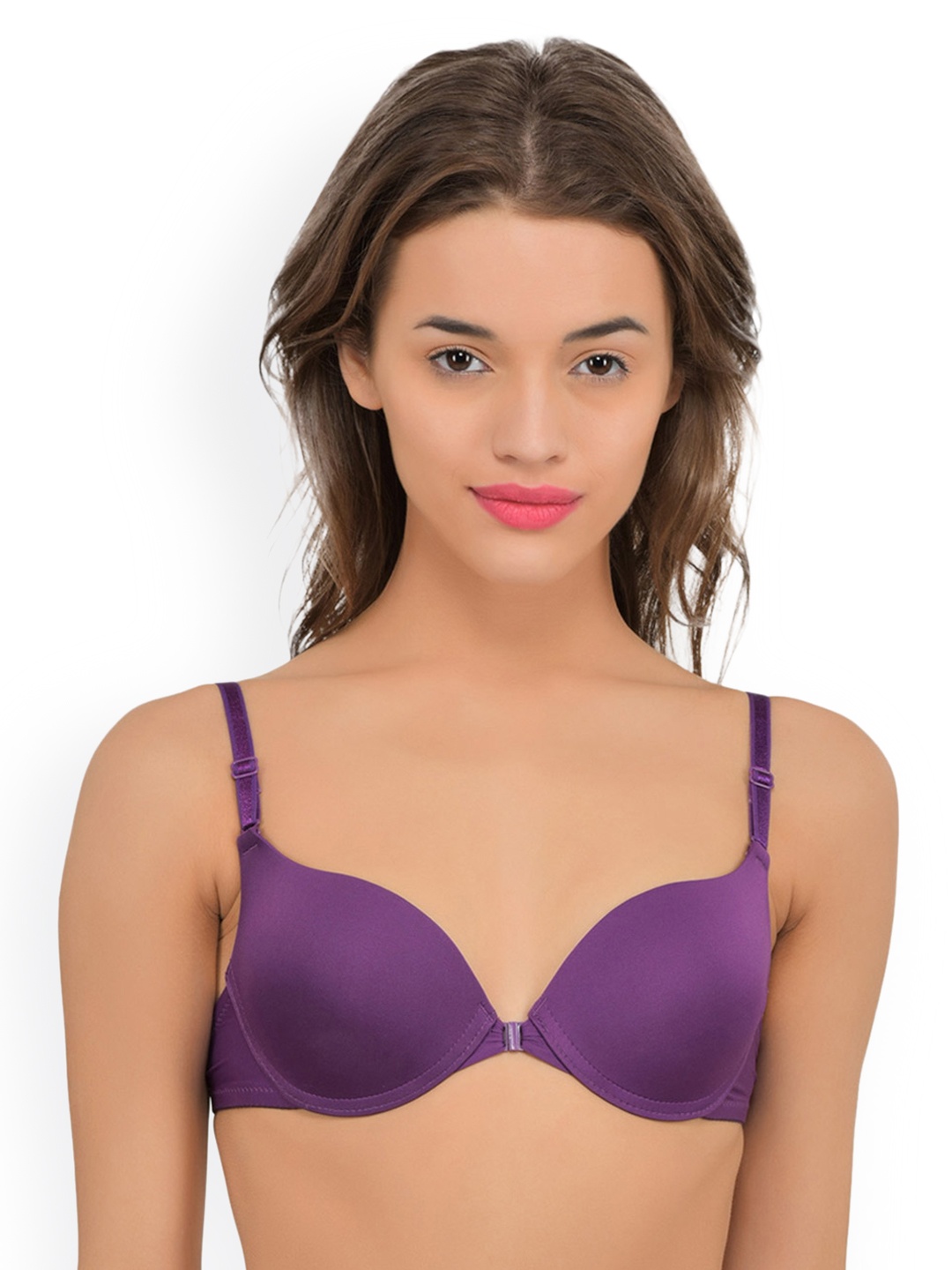 

PrettyCat Purple Solid Underwired Lightly Padded Push-Up Bra PCBR20305036B