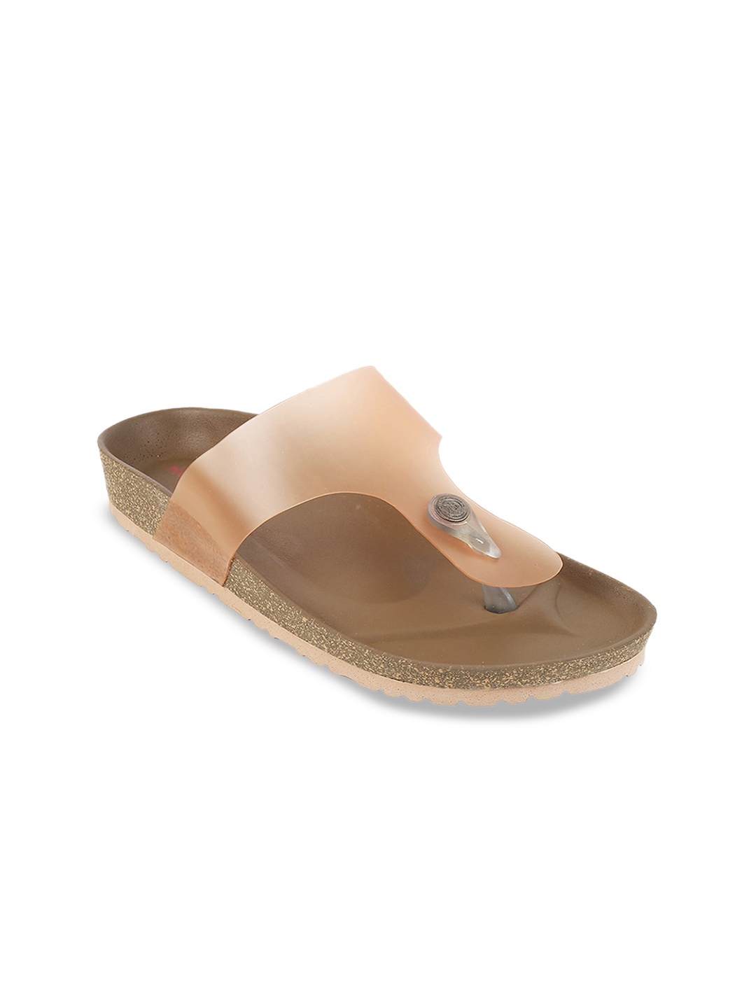 

Mochi Slip-On Open Toe Flats, Tan