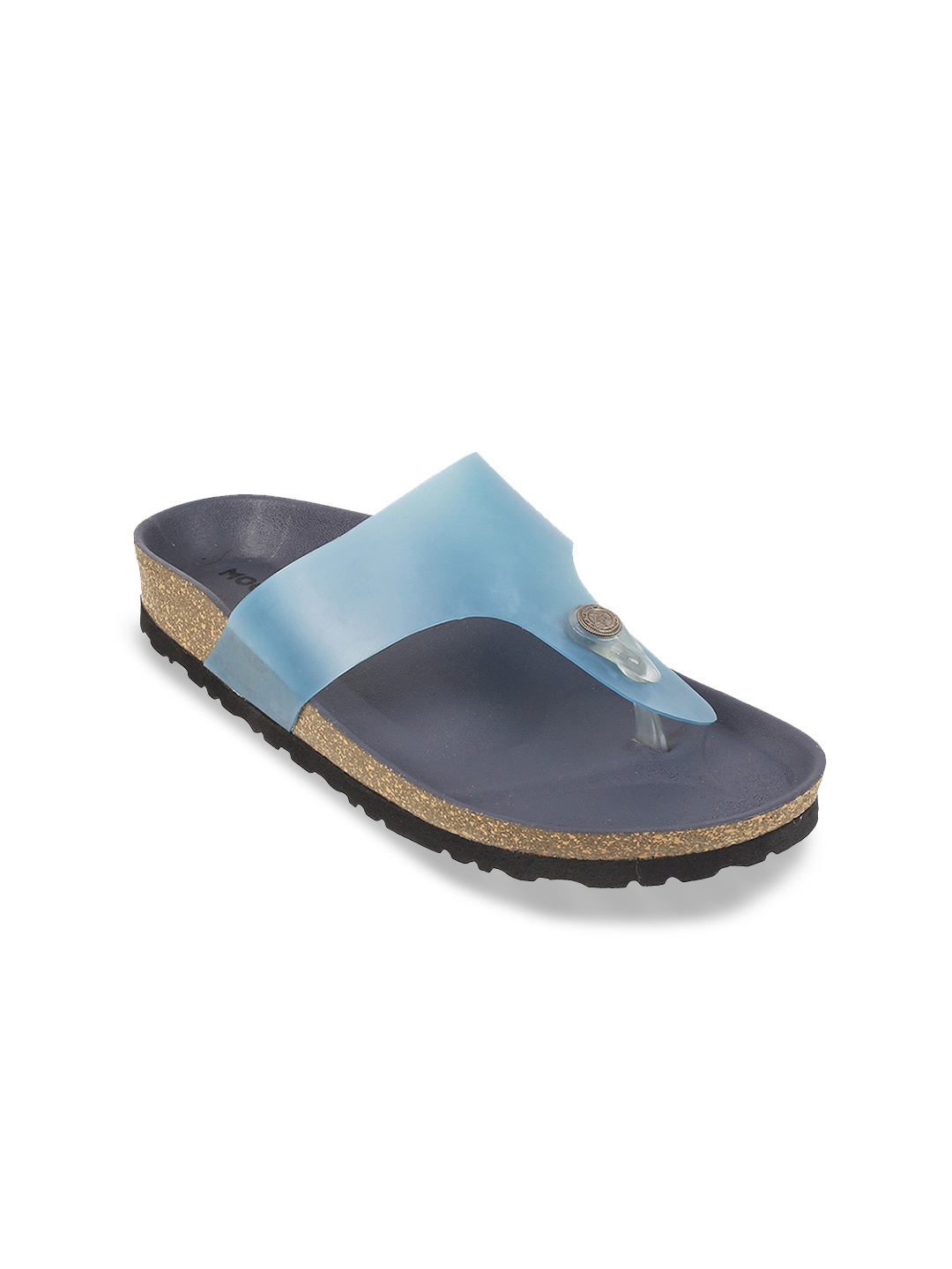 

Mochi Slip-On Open Toe Flats, Blue