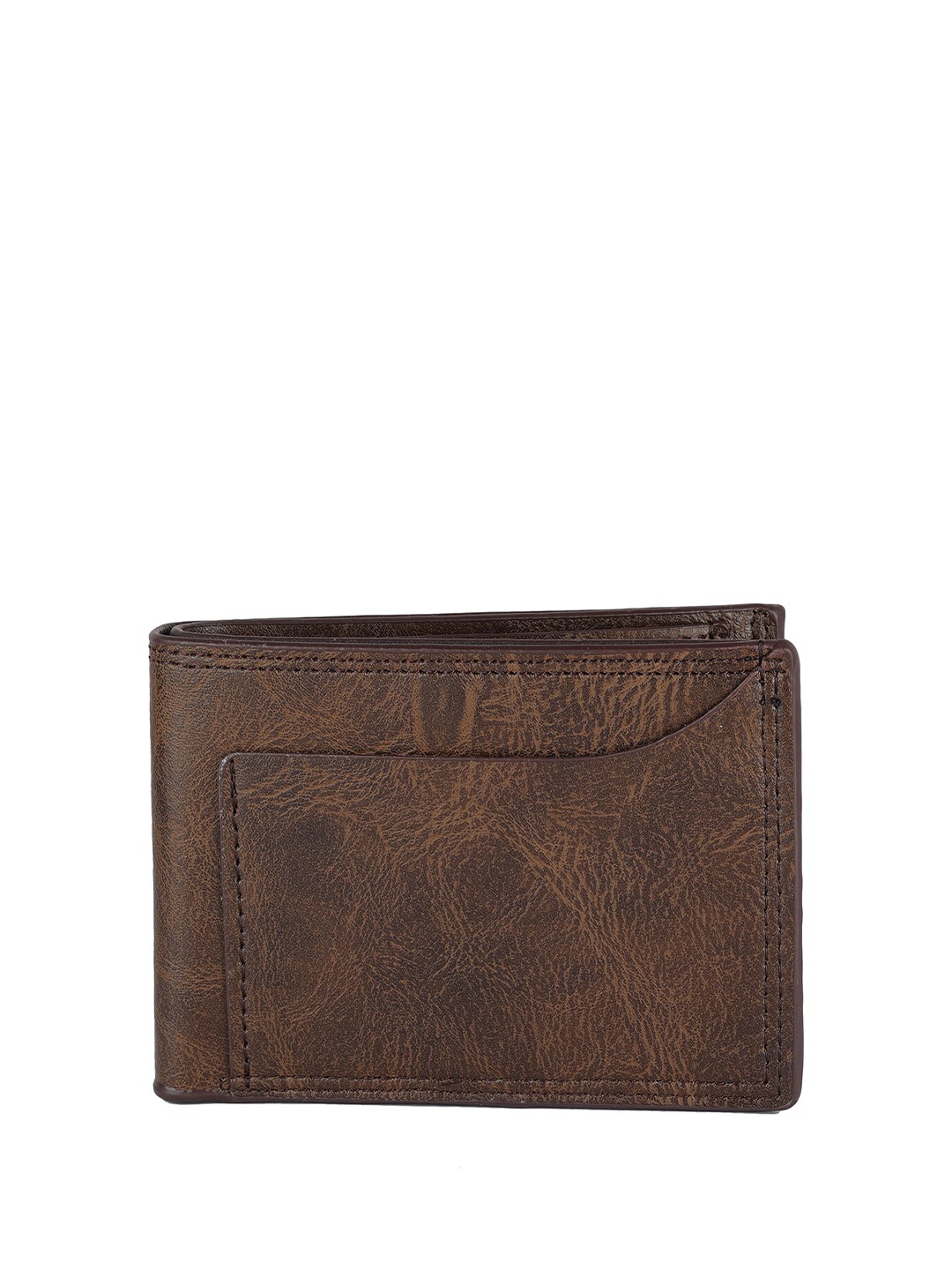 

ZEVORA Abstract Textured Two Fold Wallet, Brown