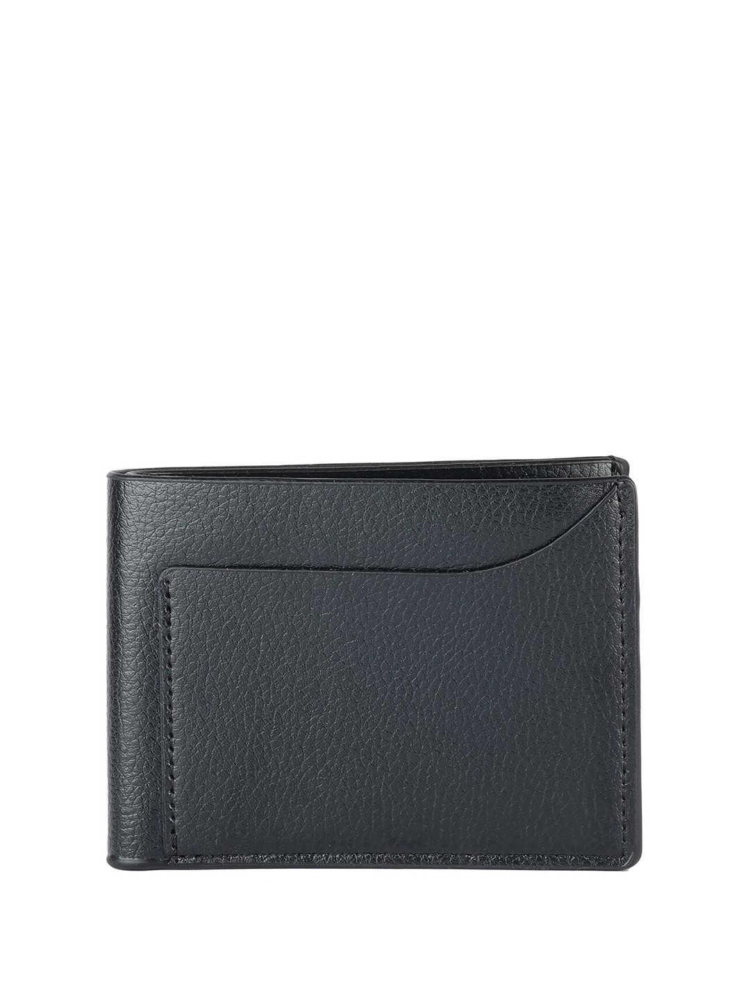 

ZEVORA Men Leather Water Resistance Two Fold Wallet, Black